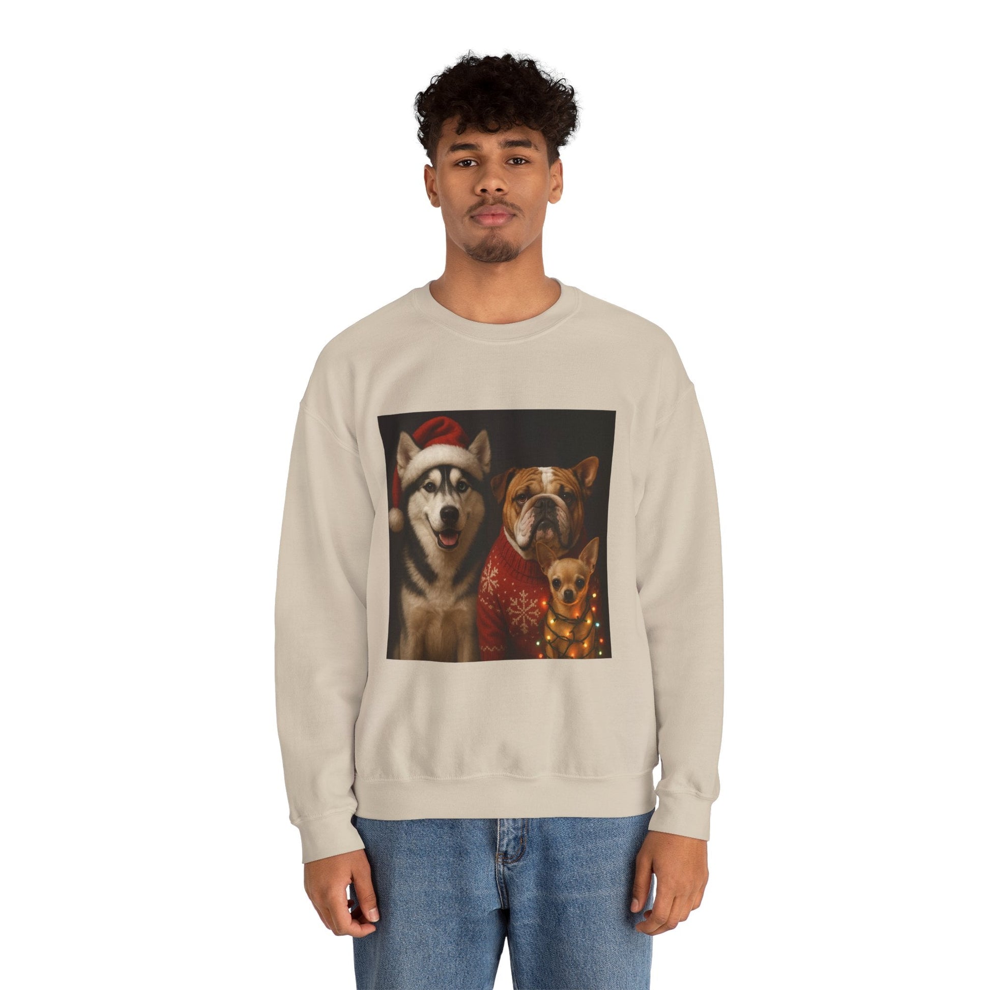 Festive Dog Sweatshirt Printify