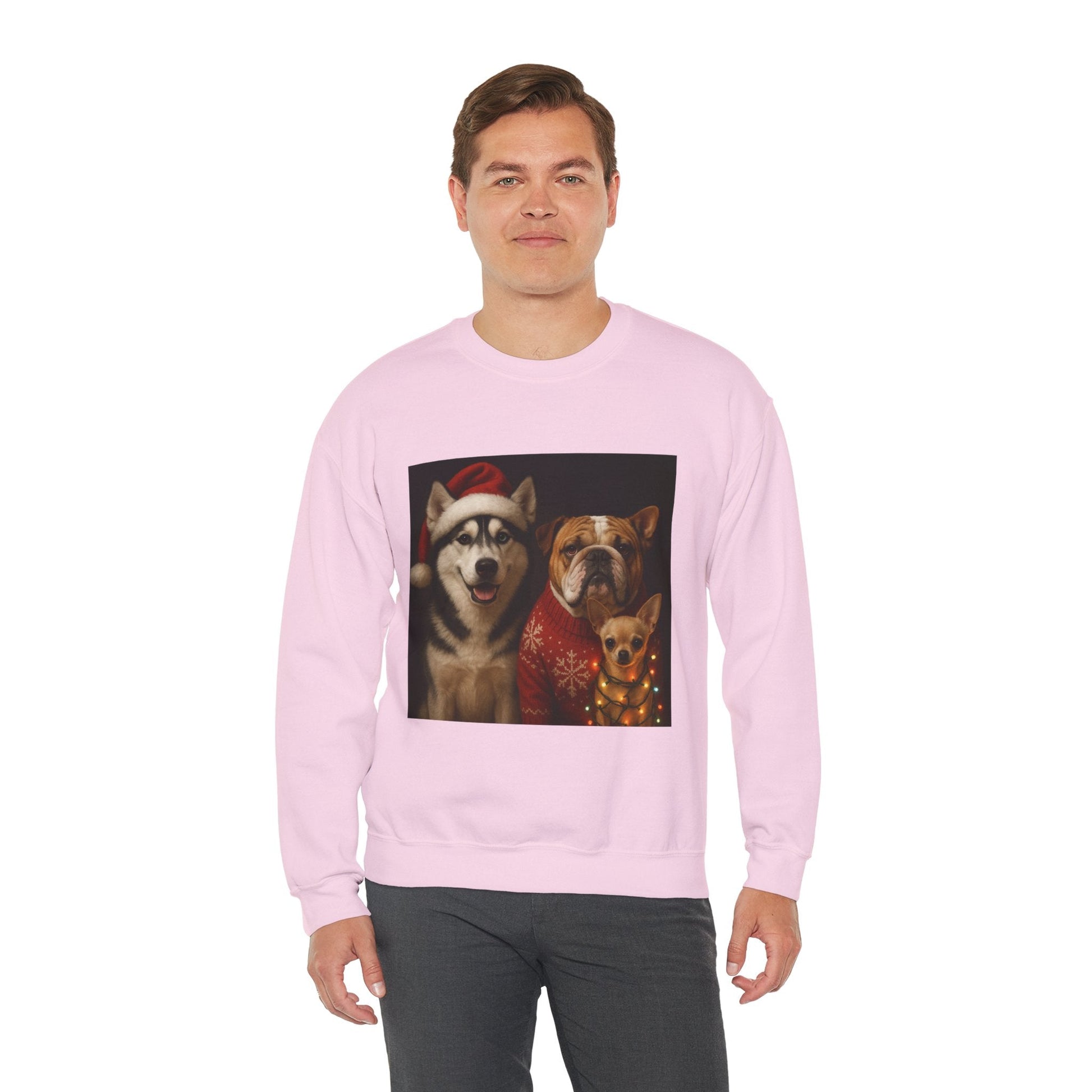 Festive Dog Sweatshirt Printify