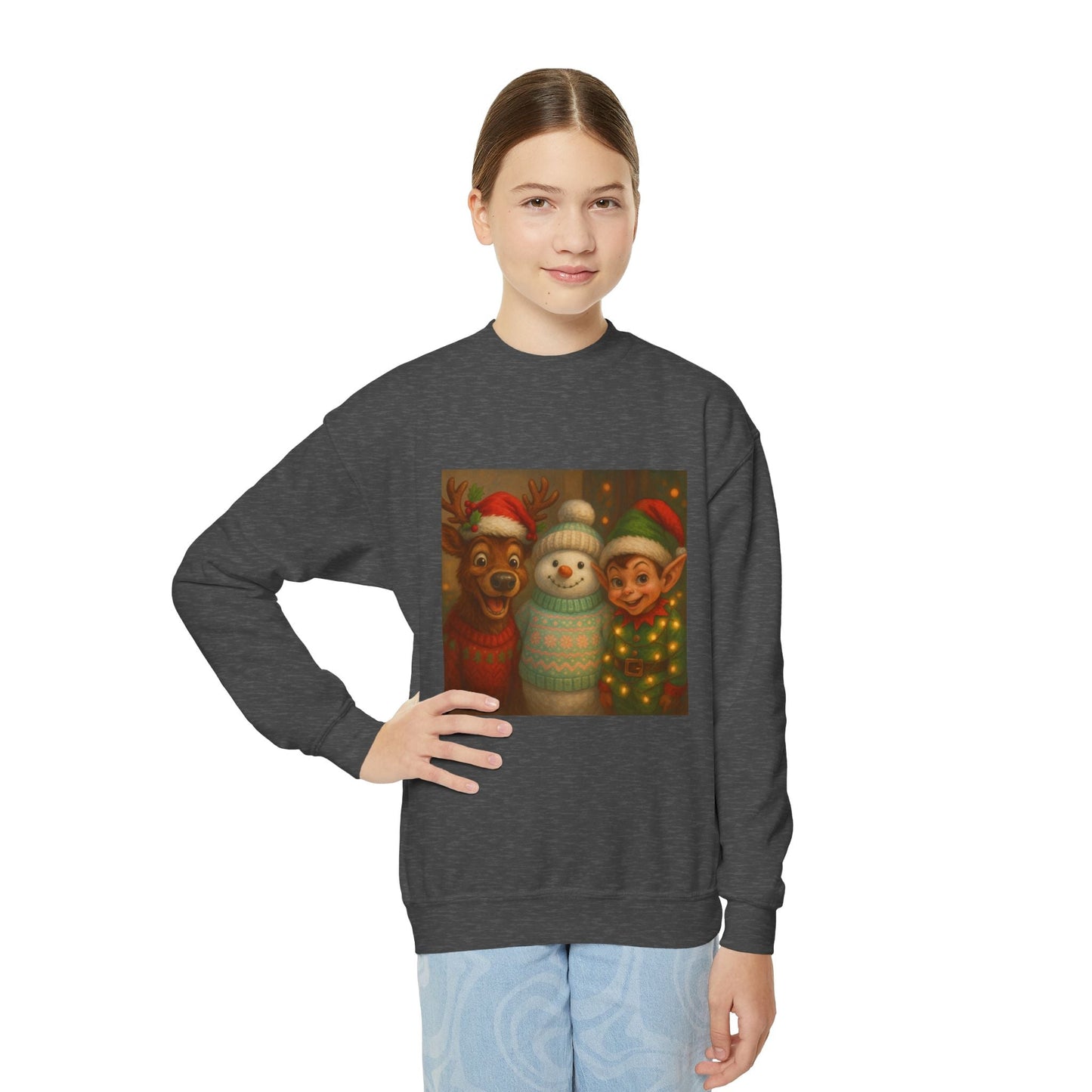 Fun Youth Christmas Sweatshirt Printify