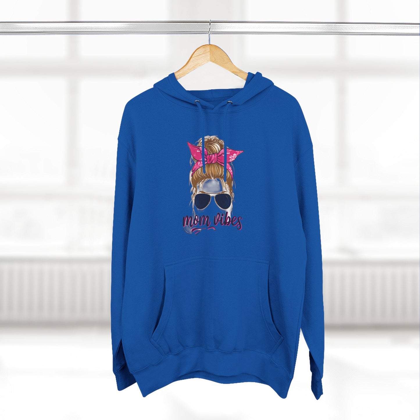 Mom Vibes Fleece Hoodie Printify