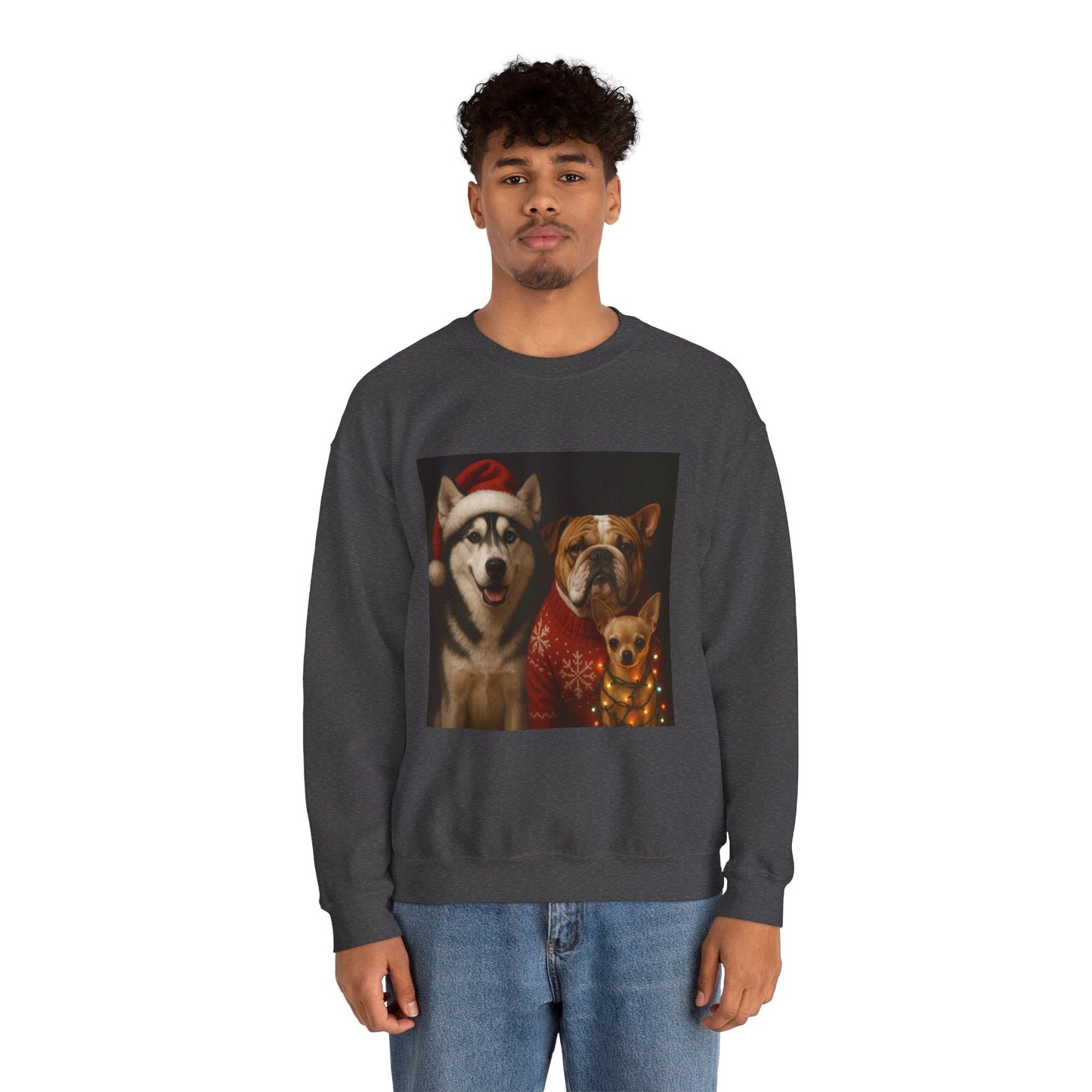 Festive Dog Sweatshirt Printify