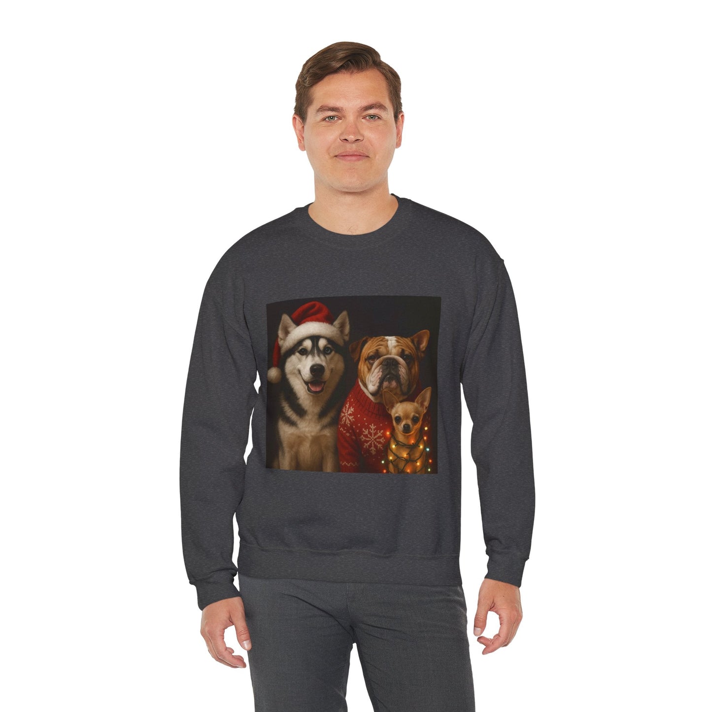 Festive Dog Sweatshirt Printify