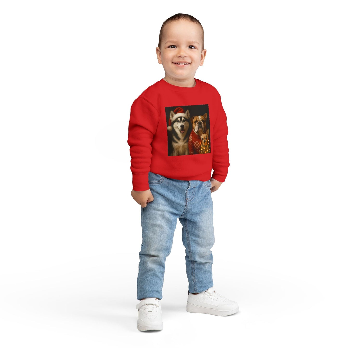 Festive Pet-Themed Toddler Sweatshirt Printify