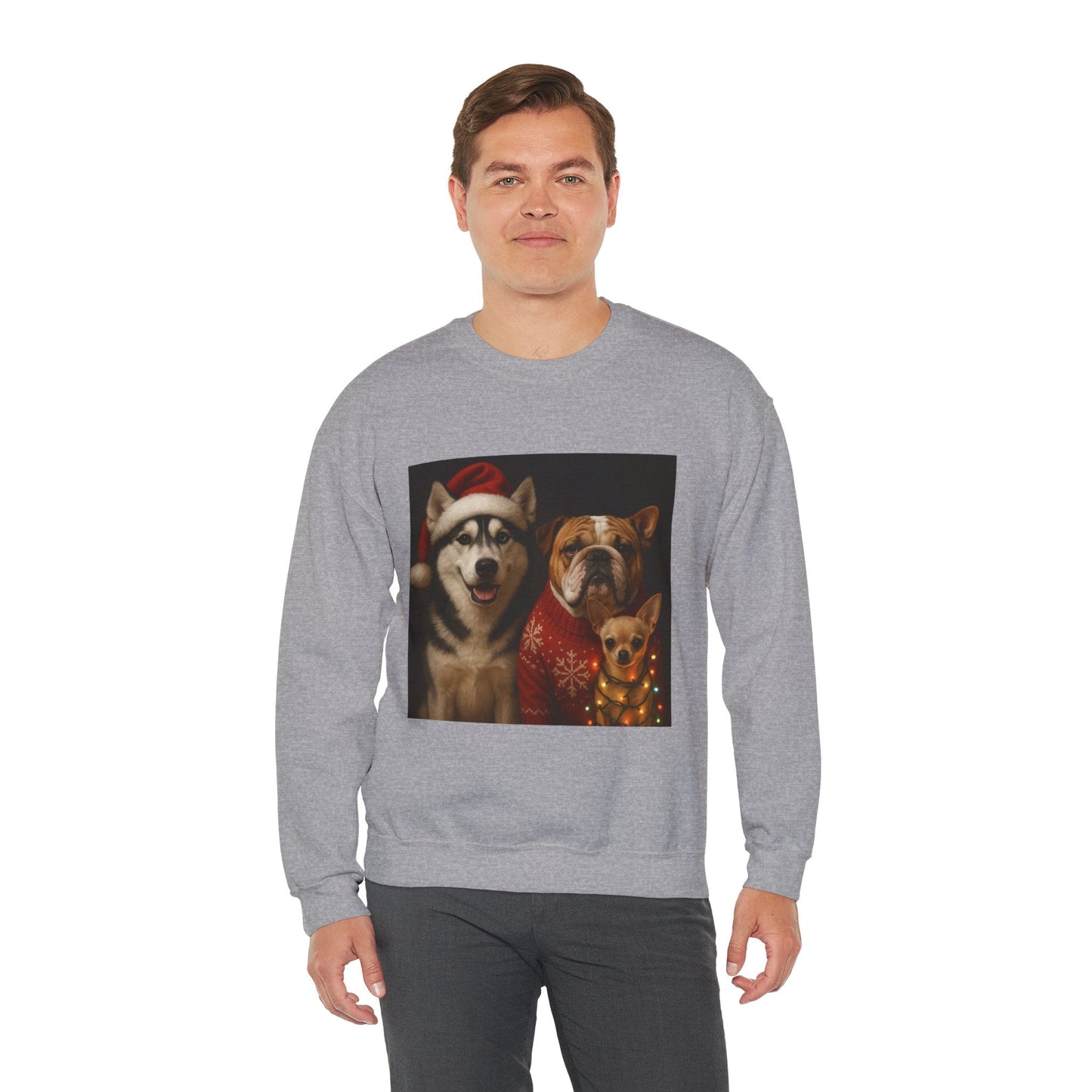 Festive Dog Sweatshirt Printify