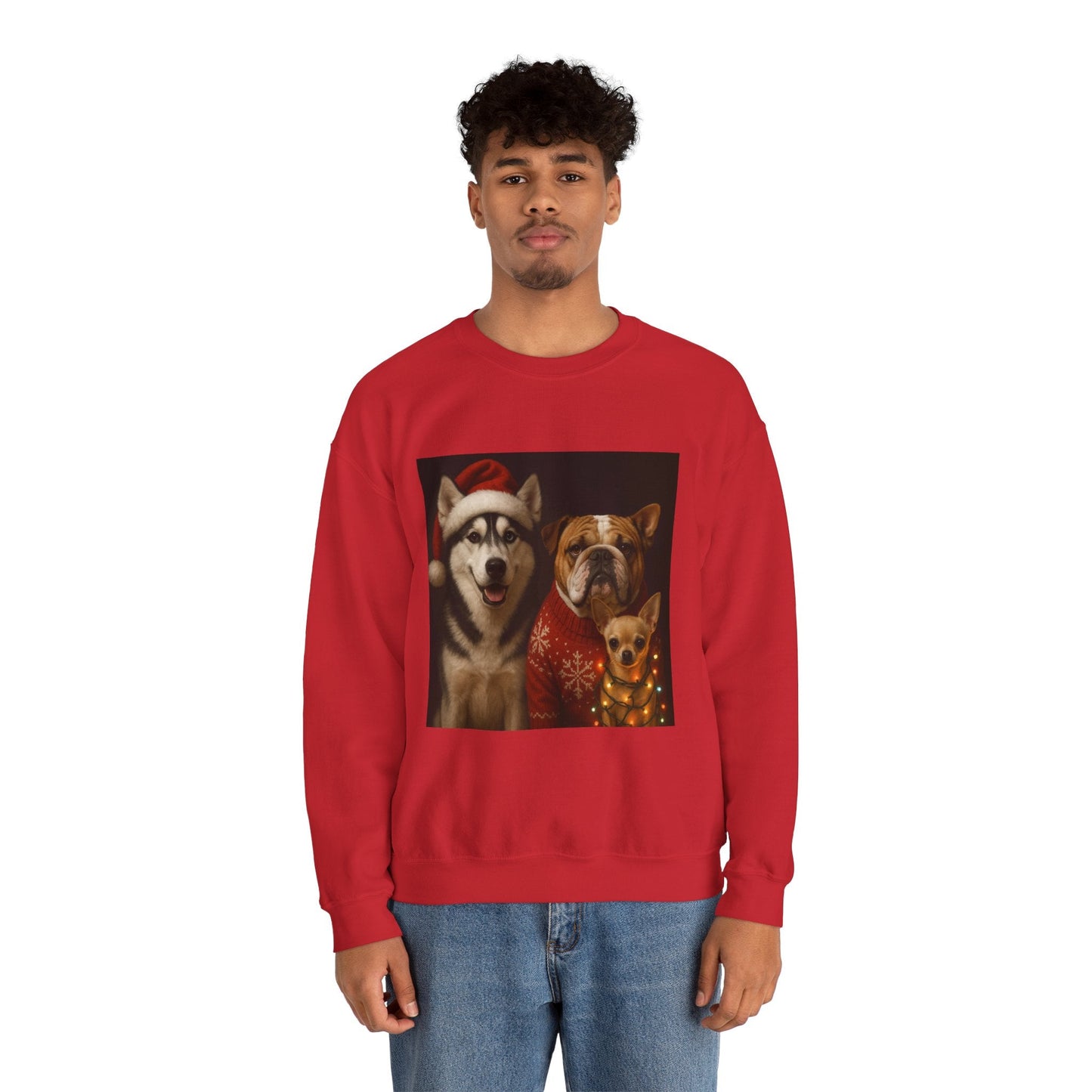 Festive Dog Sweatshirt Printify