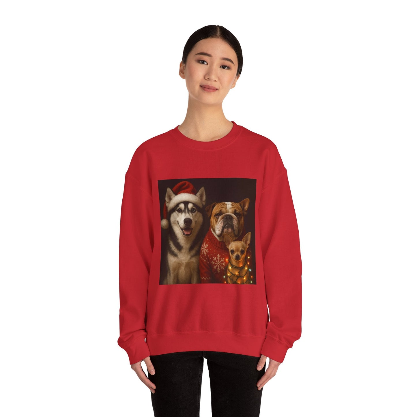 Festive Dog Sweatshirt Printify