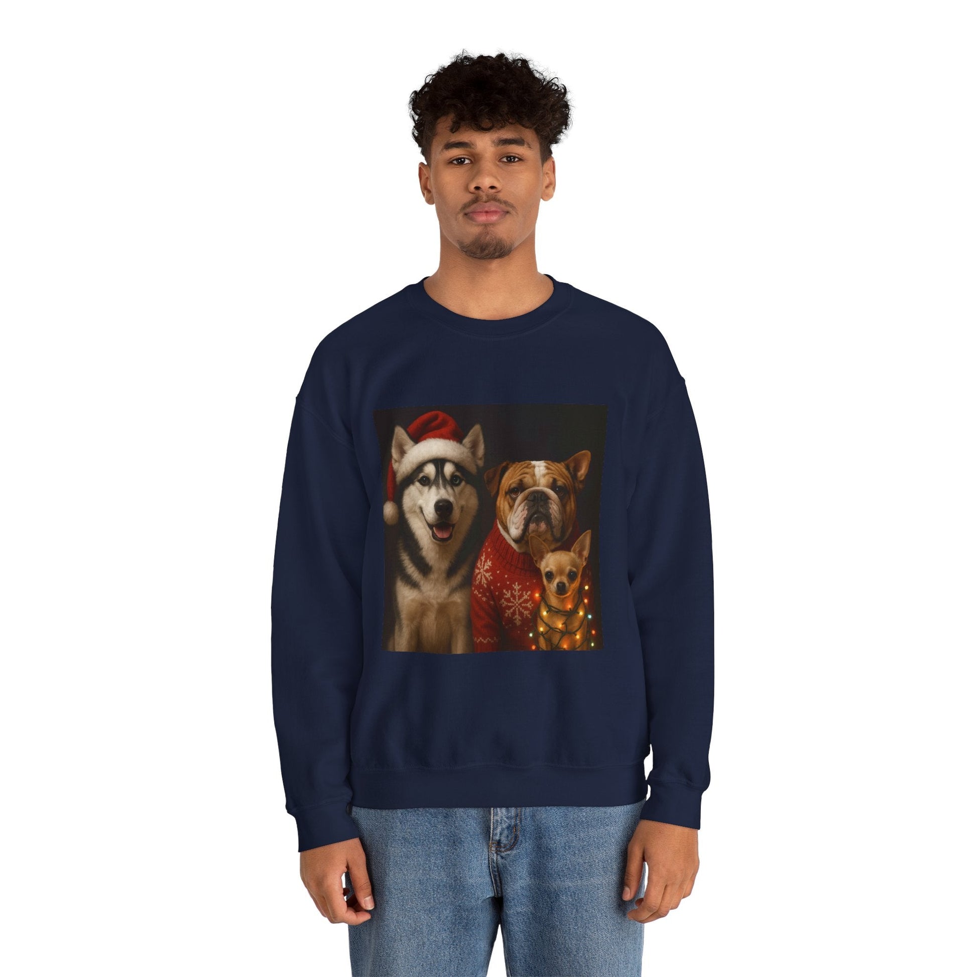 Festive Dog Sweatshirt Printify