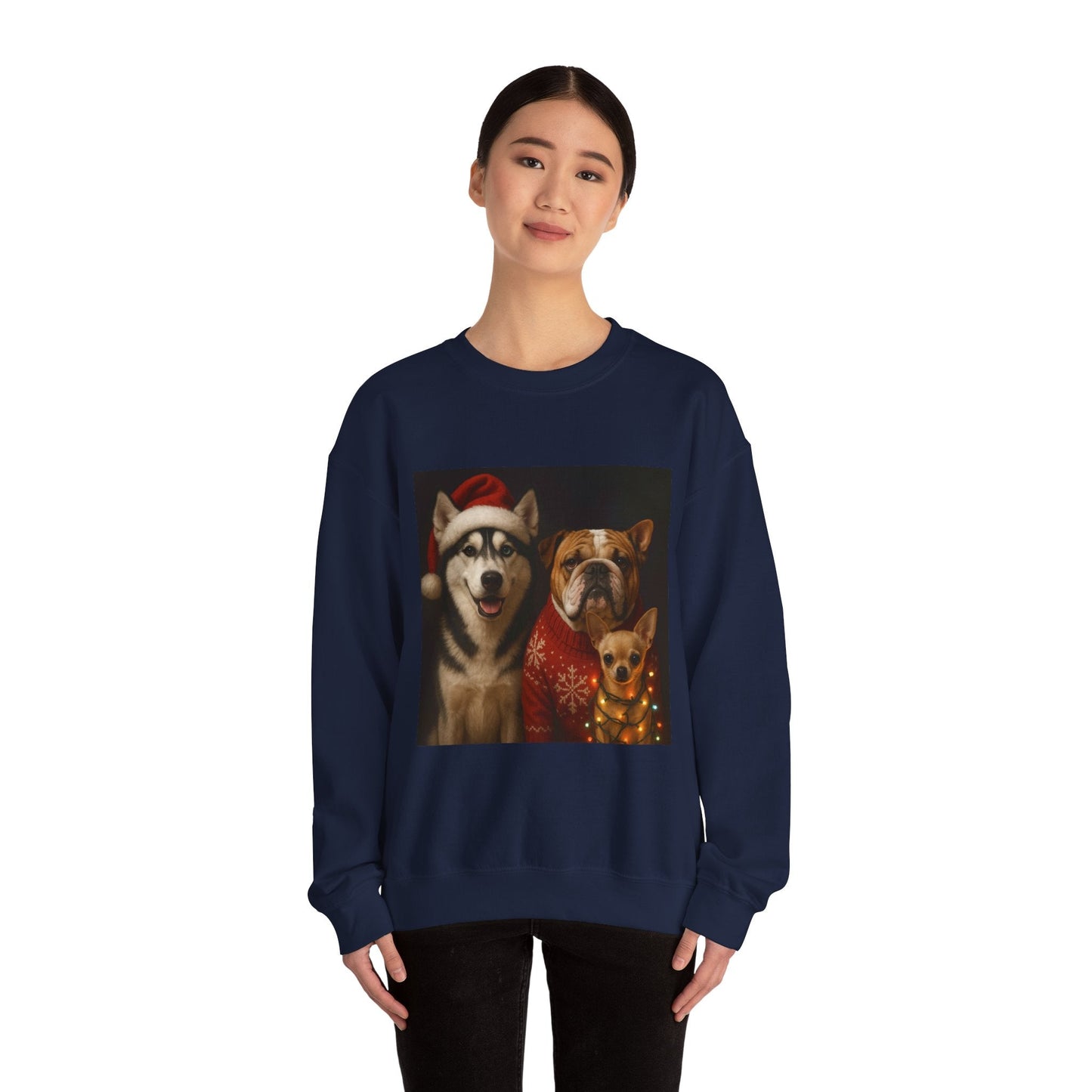 Festive Dog Sweatshirt Printify