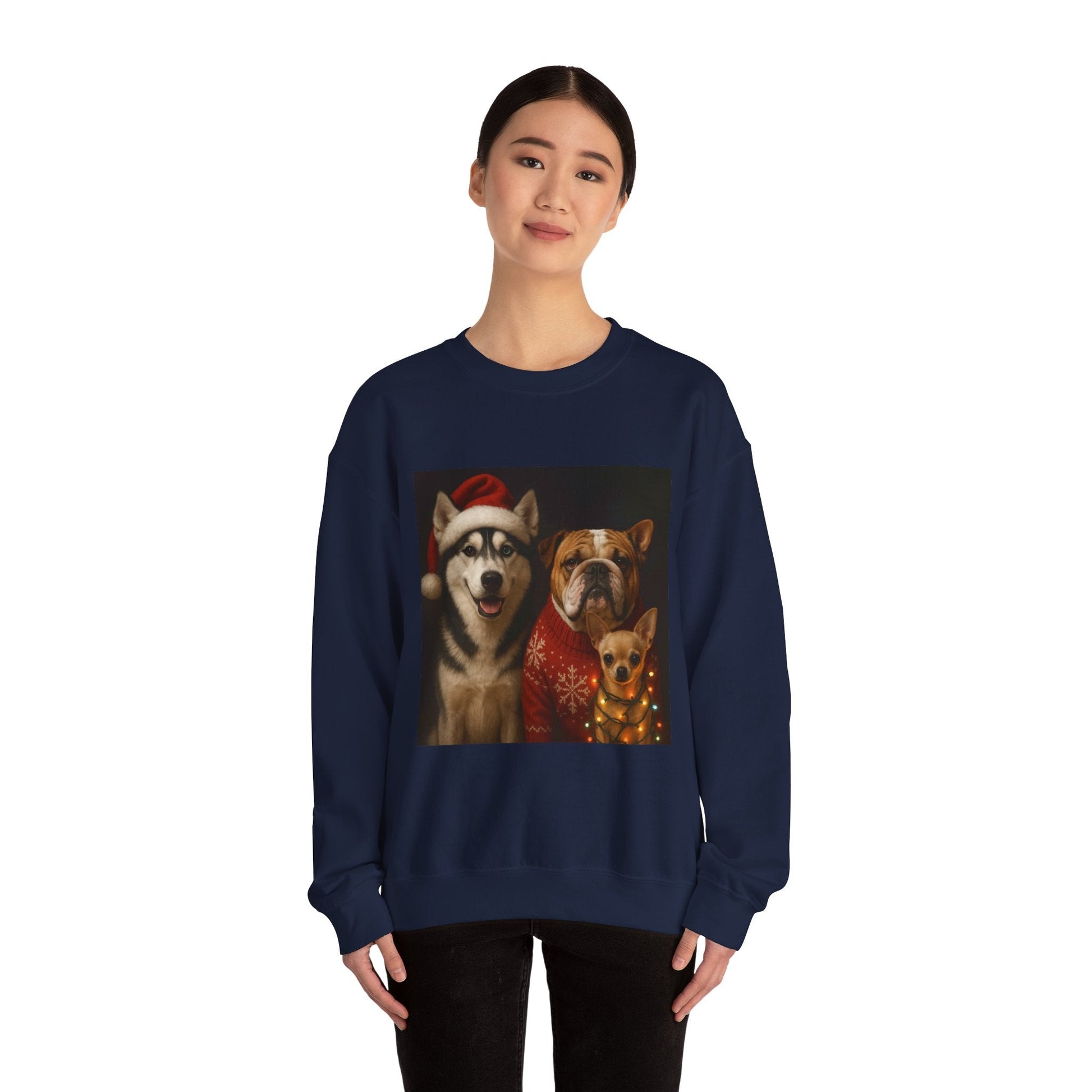 Festive Dog Sweatshirt Printify