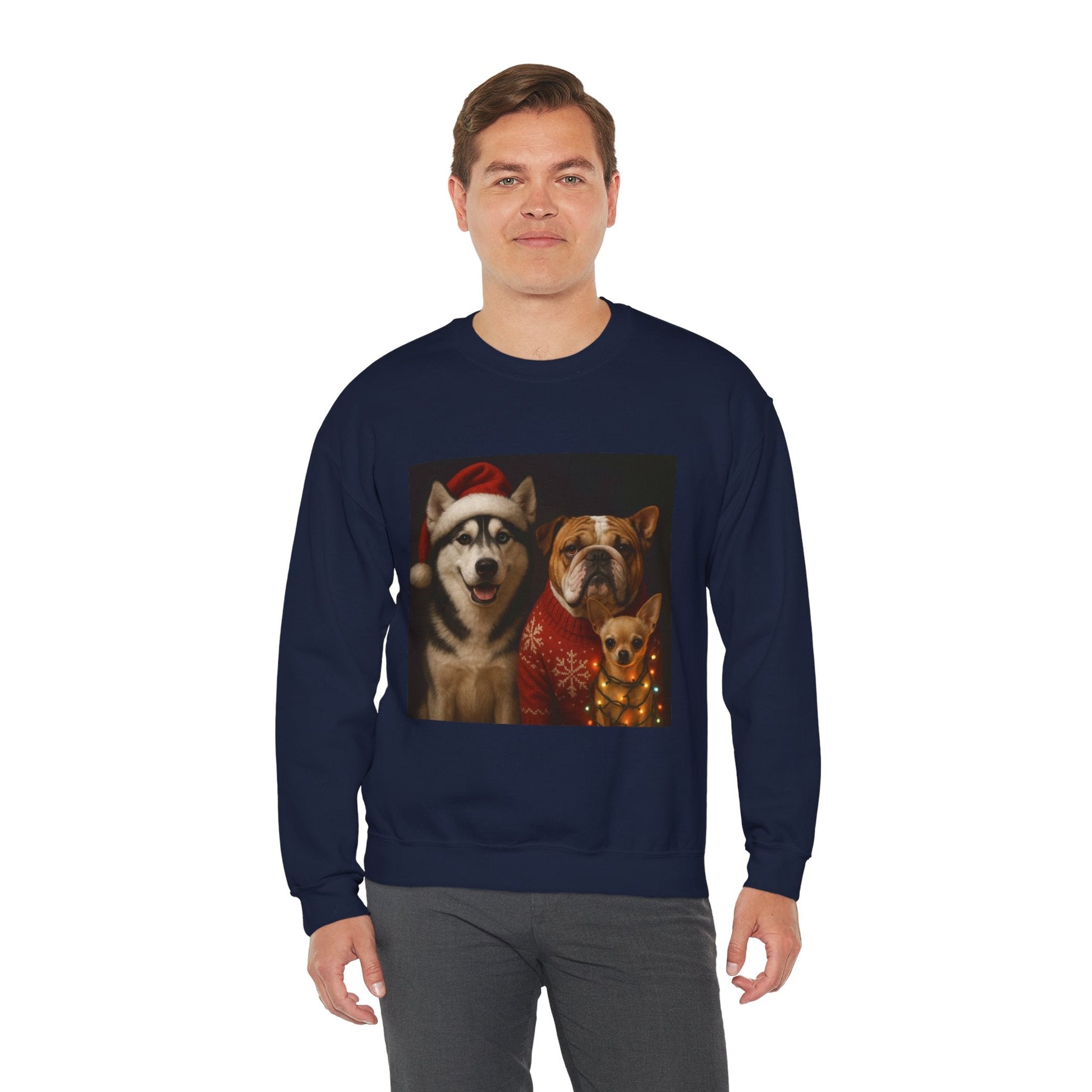 Festive Dog Sweatshirt Printify