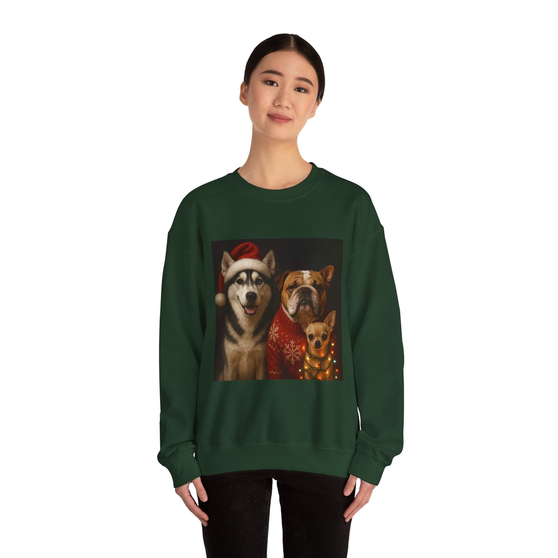 Festive Dog Sweatshirt Printify