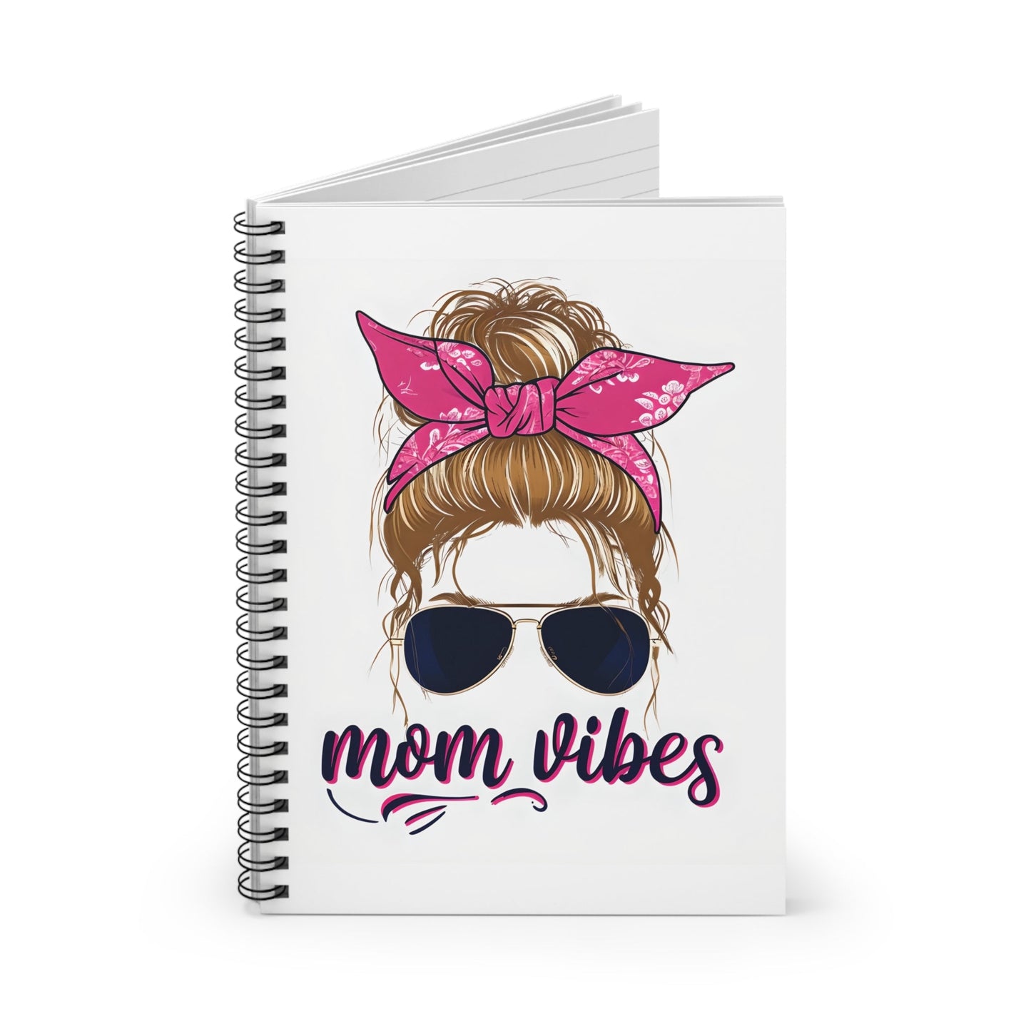 Mom Vibes Spiral Notebook Printify