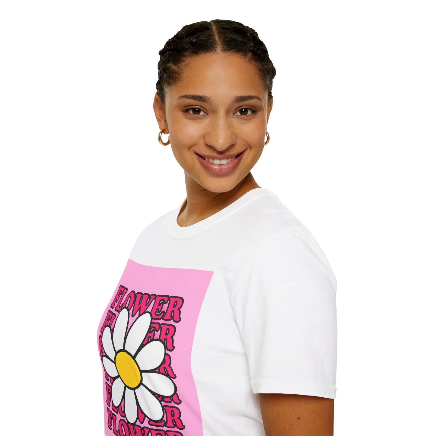 Pink Floral T-Shirt Printify