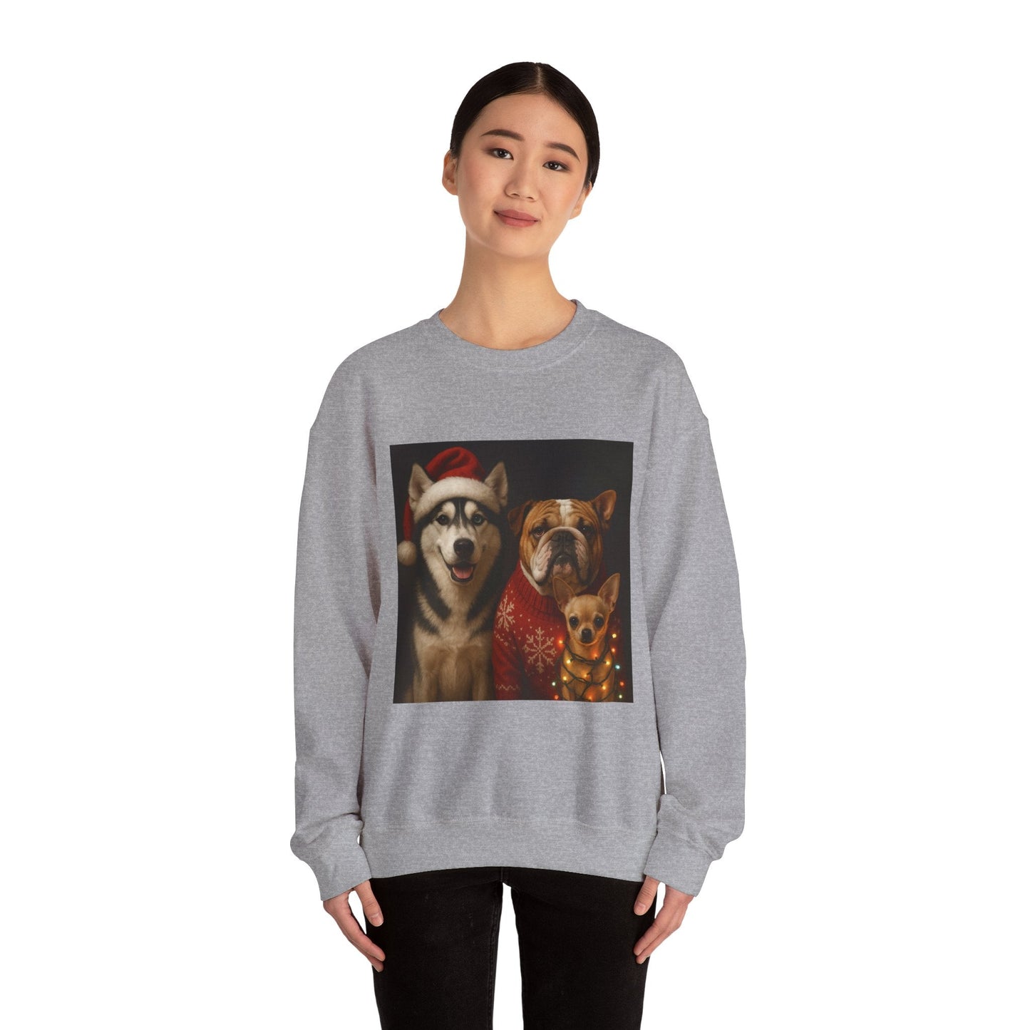 Festive Dog Sweatshirt Printify