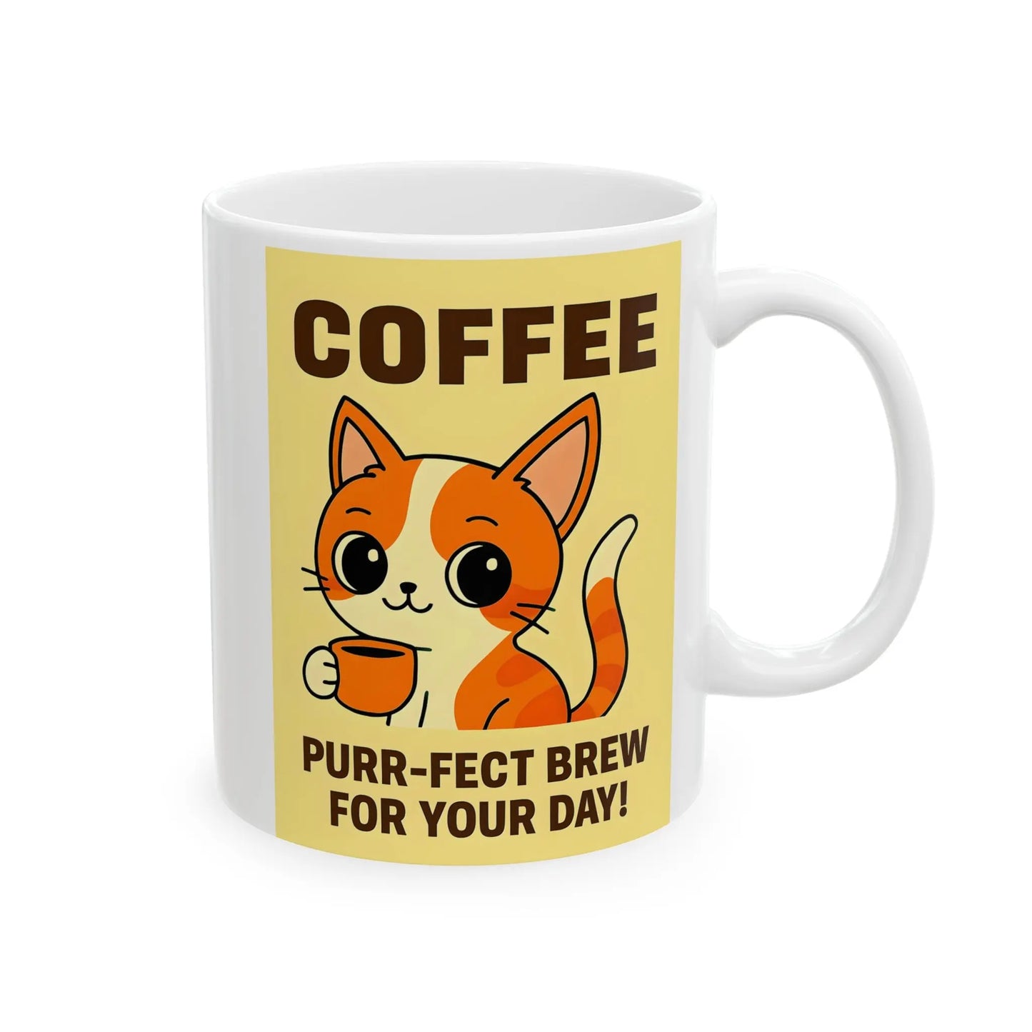 Purr-fect Brew Cat Lover Gift Mug Printify