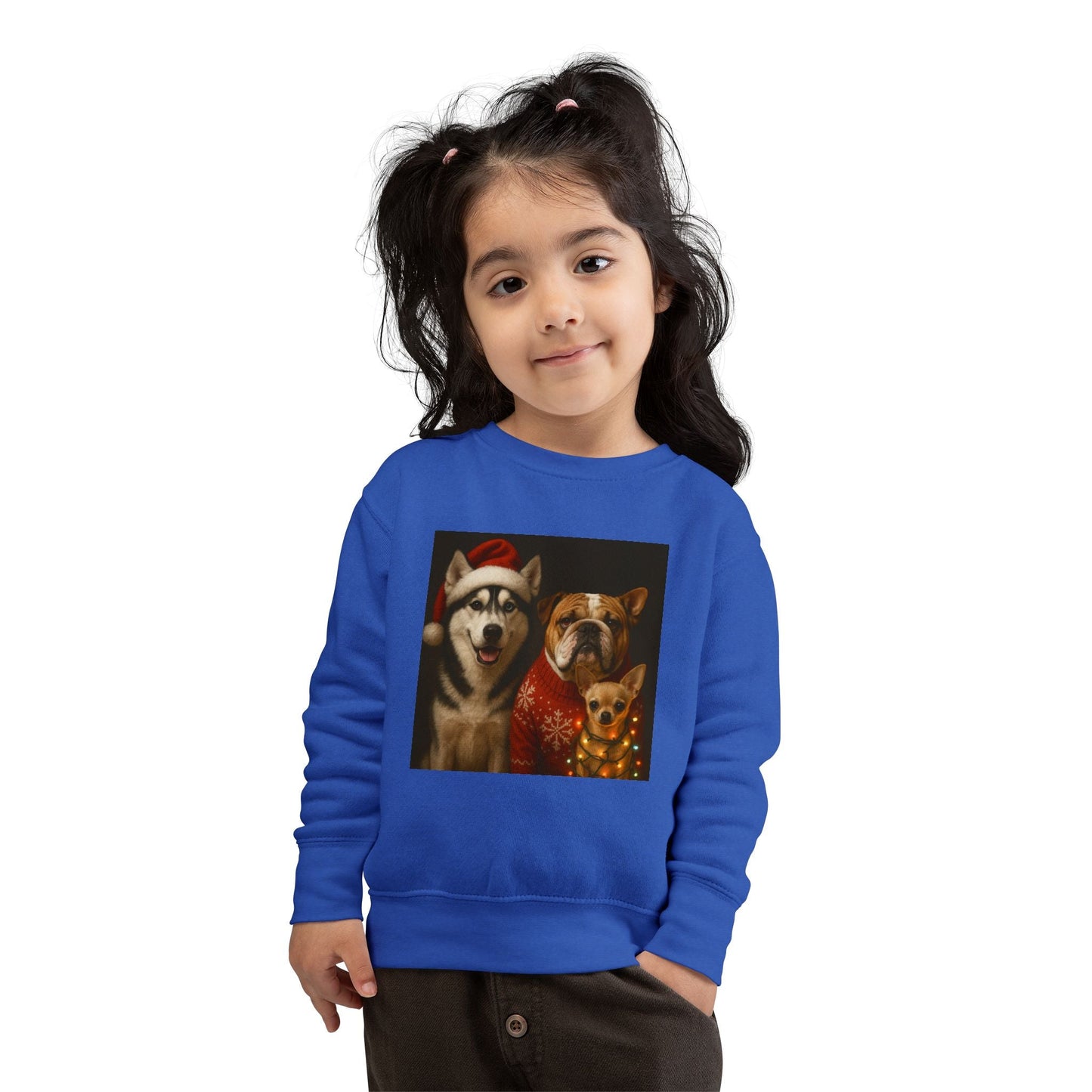 Festive Pet-Themed Toddler Sweatshirt Printify