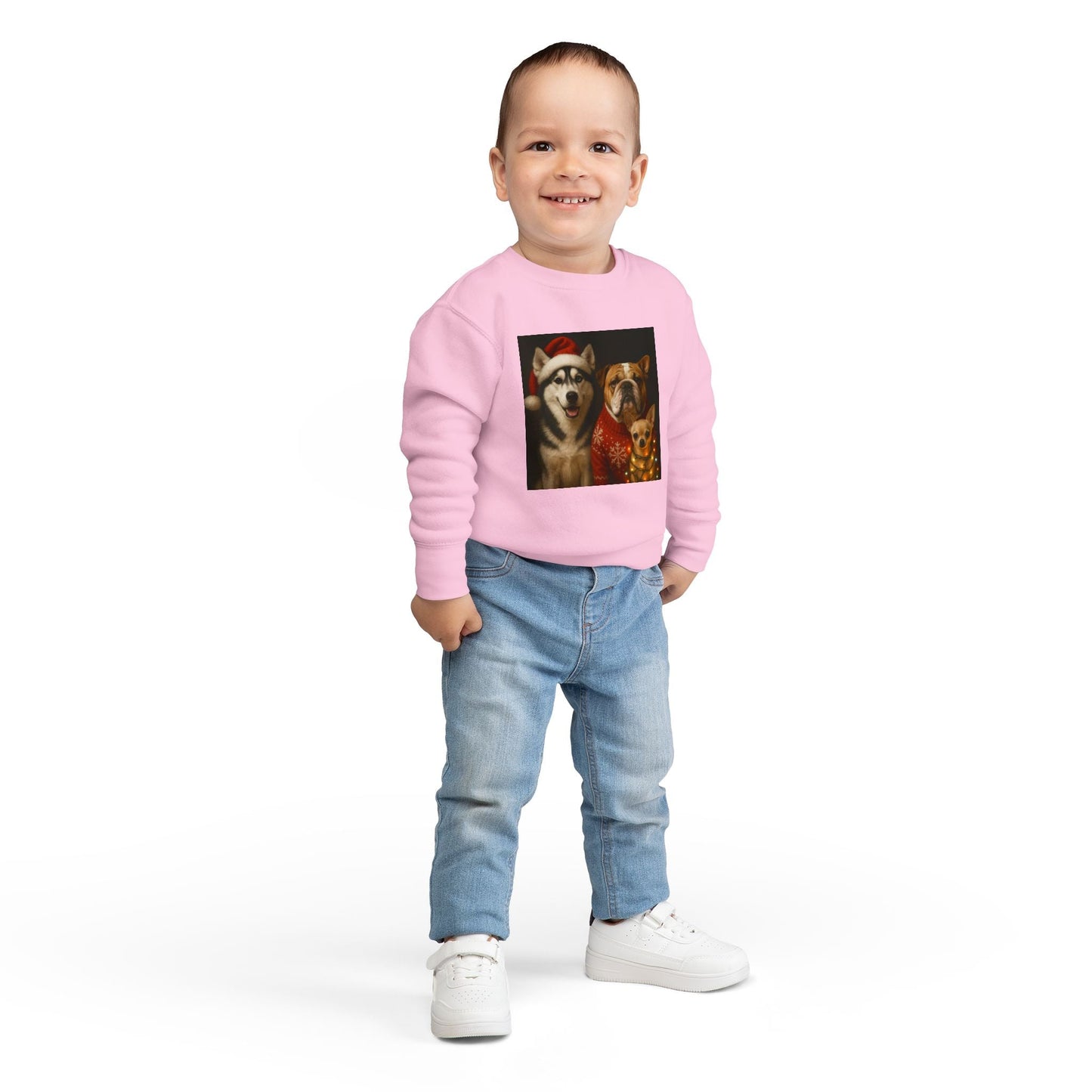 Festive Pet-Themed Toddler Sweatshirt Printify