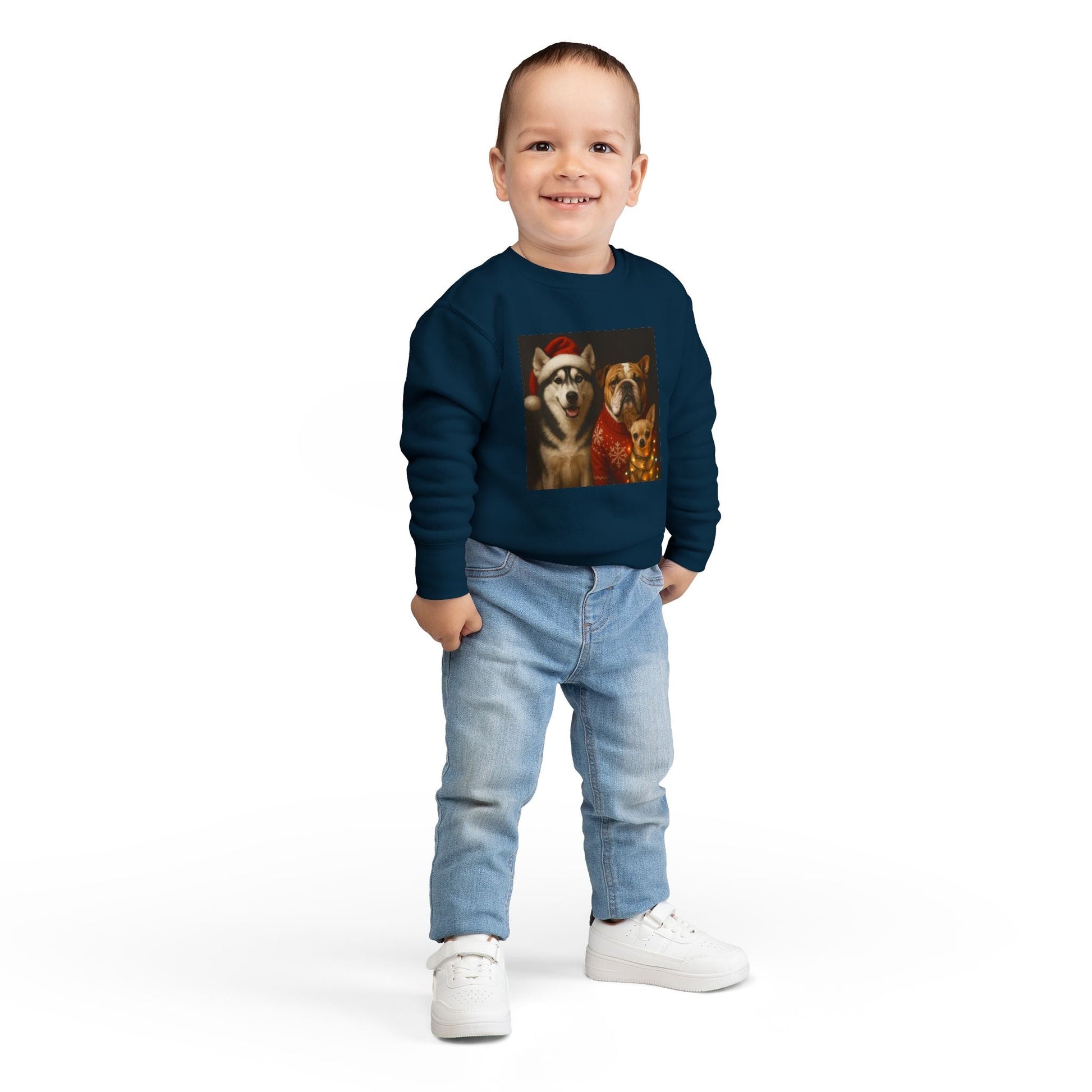 Festive Pet-Themed Toddler Sweatshirt Printify