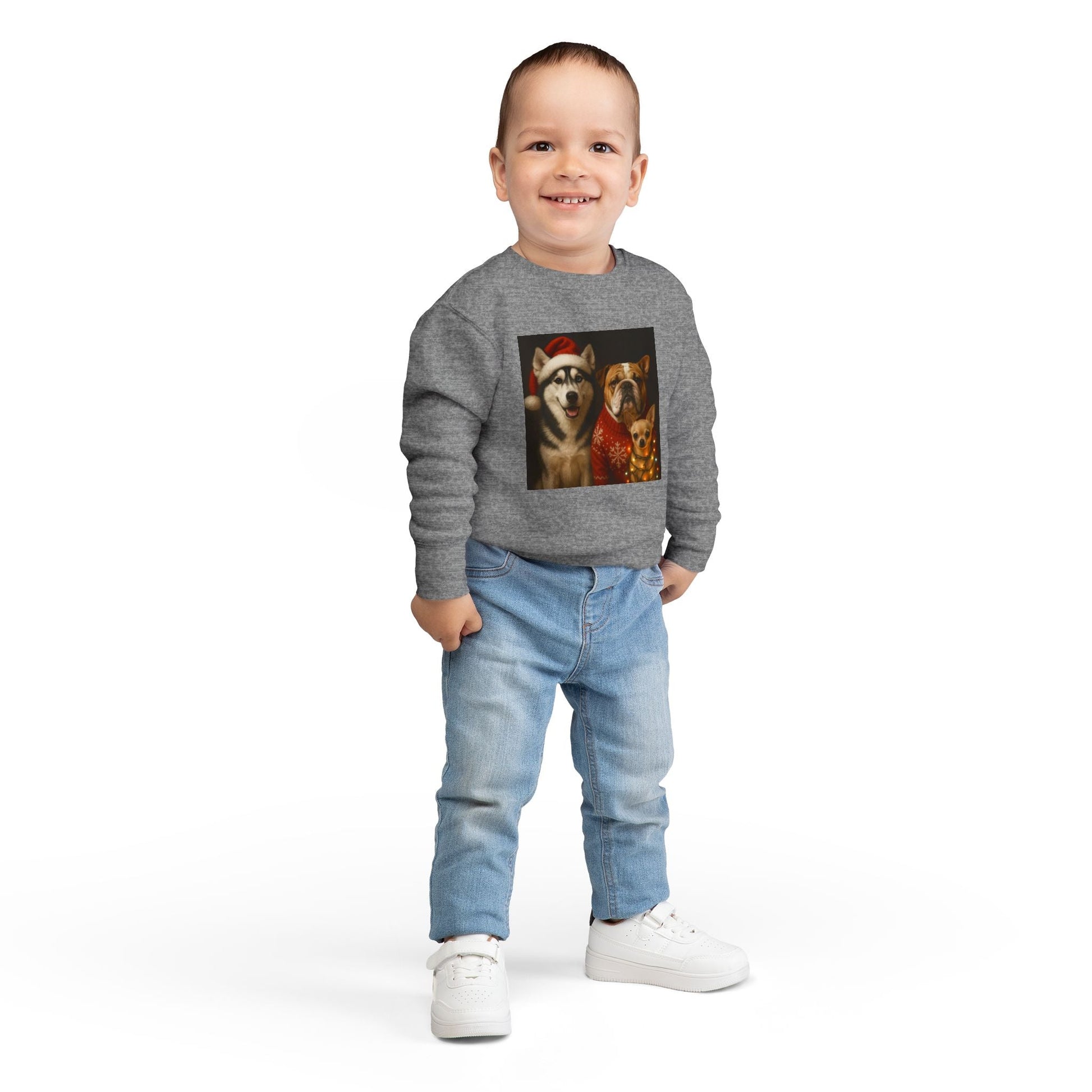 Festive Pet-Themed Toddler Sweatshirt Printify