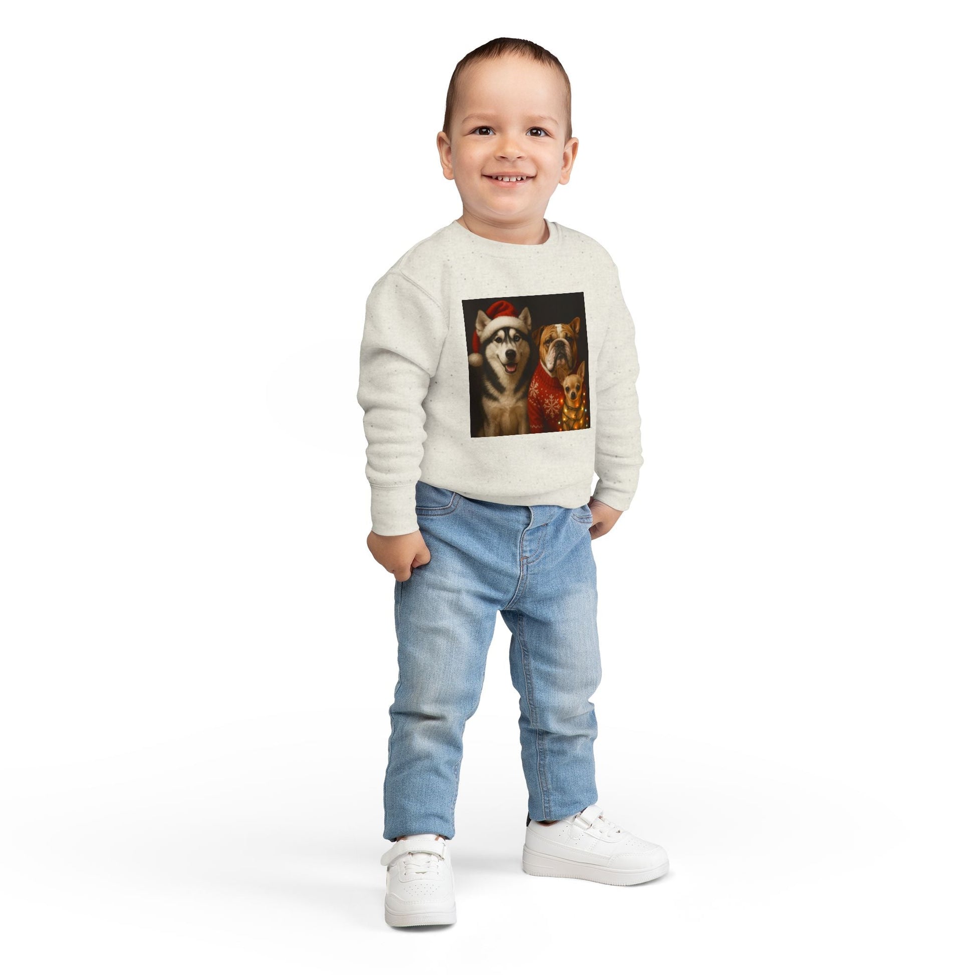 Festive Pet-Themed Toddler Sweatshirt Printify