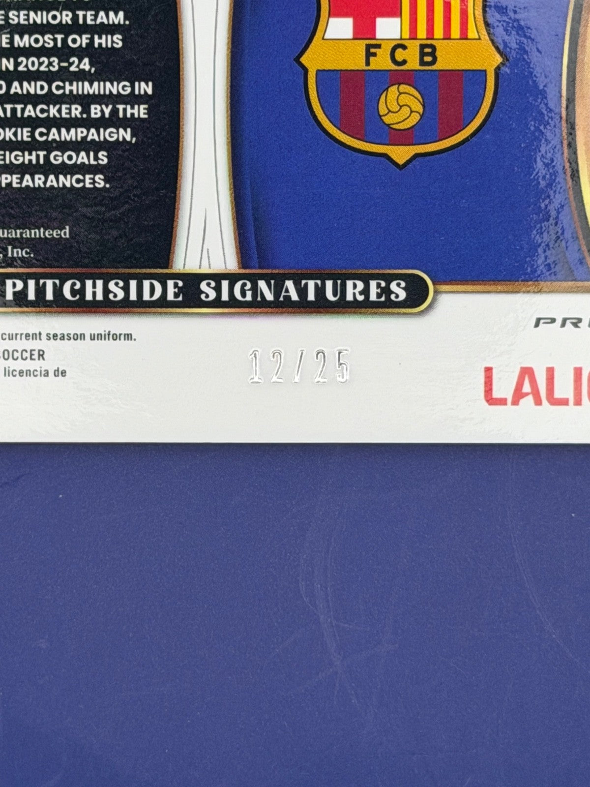 FERMIN LOPEZ 2024-25 PANINI SELECT LA LIGA PITCHSIDE TIE-DYE PRIZM AUTO 12/25