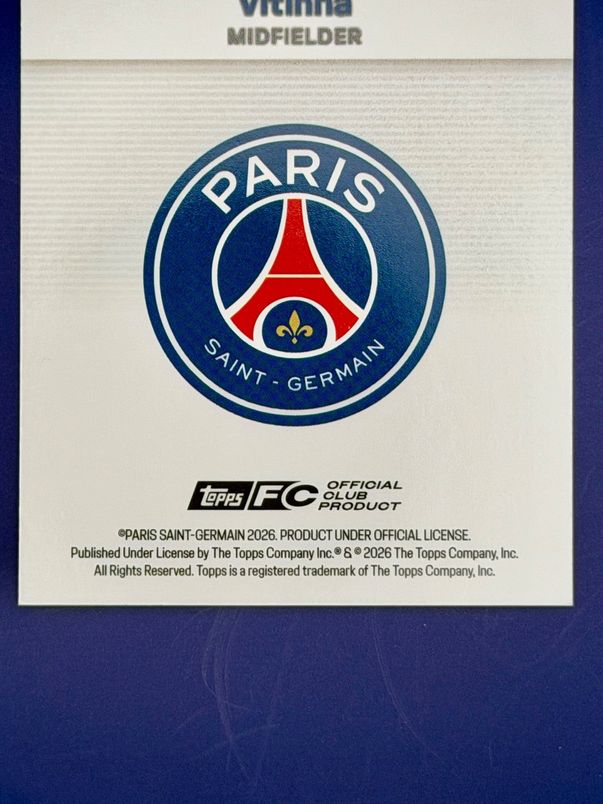 2026 Topps PSG Team Set Vitinha /25