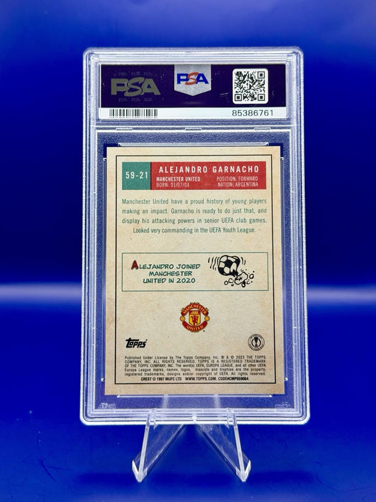 Topps 2022-23 Uefa CC Alejandro Garnacho Card 1959 Rookie PSA 10