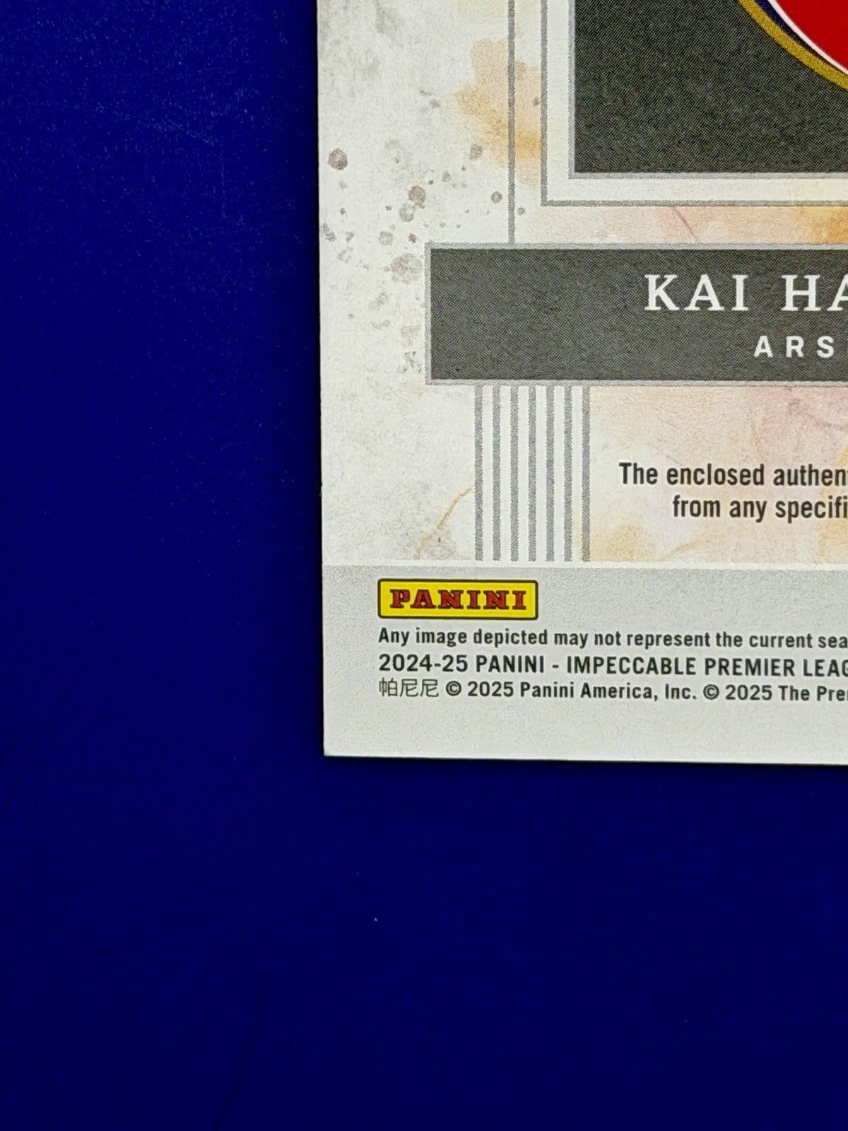 2024-25 Panini Impeccable Premier League Kai Havertz Arsenal Patch /10
