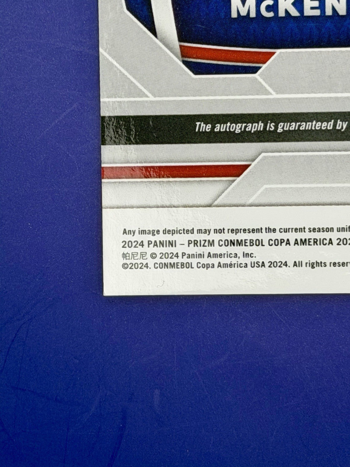 2024 panini prizm copa America Weston Mckennie Auto USA Juventus