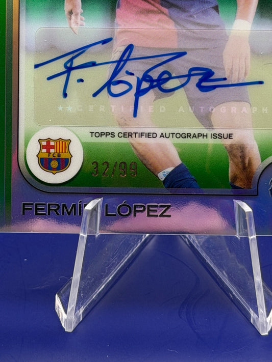 24/25 Topps Chrome UCC Future Stars 2024-25 Fermin Lopez Barcelona Auto /99
