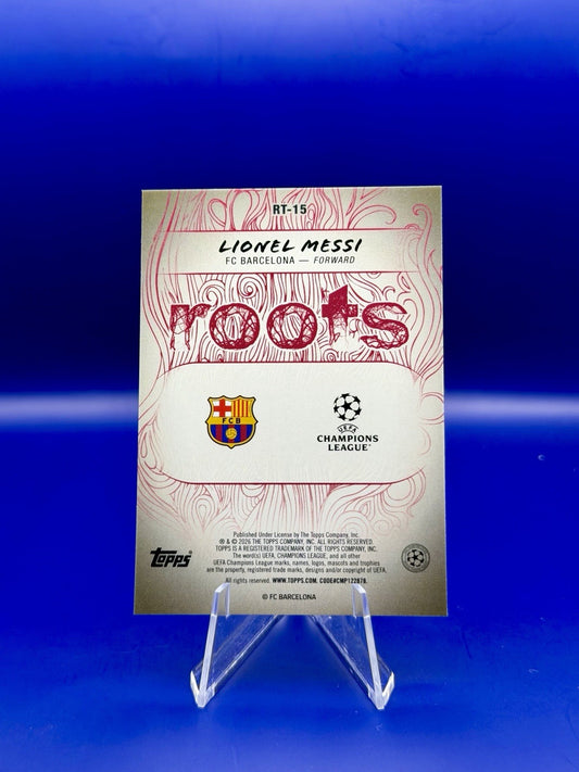 topps ucc flagship 2025/26 roots Lionel Messi FC Barcelona Orange /25