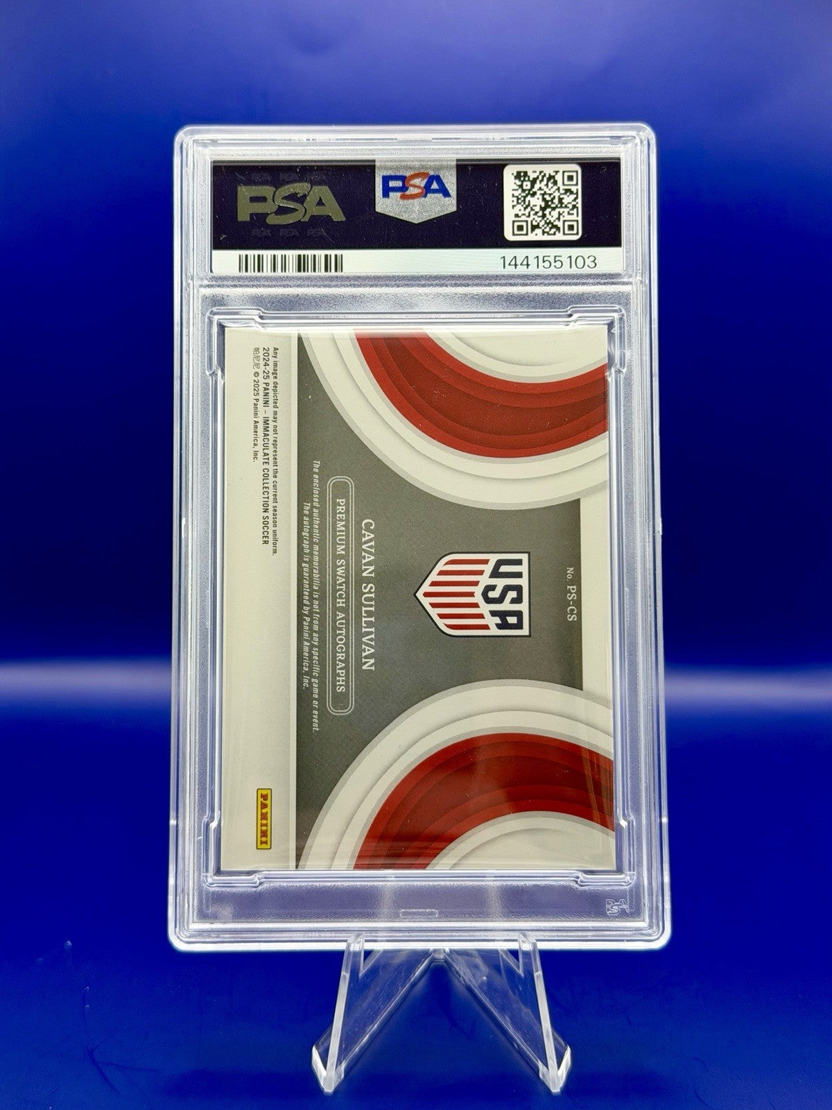 2024-25 Immaculate Cavan Sullivan Premium Swatch Auto Sapphire /25