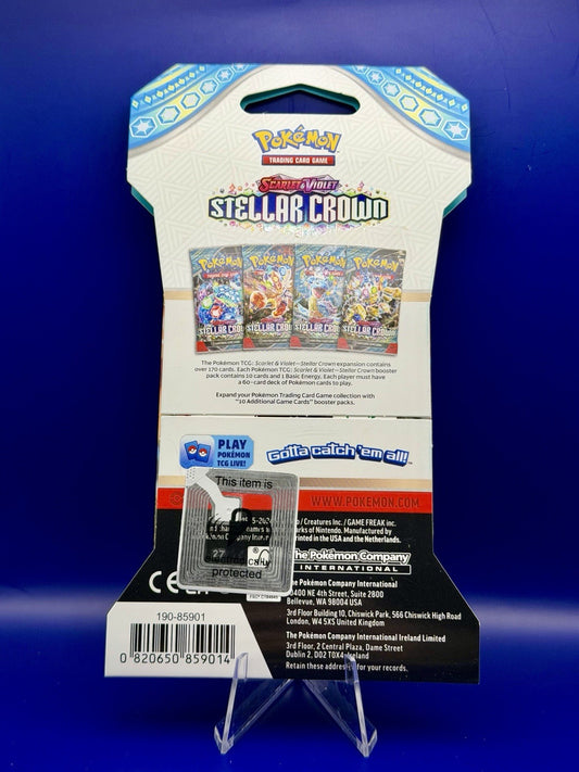 POKEMON SLEEVED & SEALED SCARLET & VIOLET STELLAR CROWN BOOSTER PACK