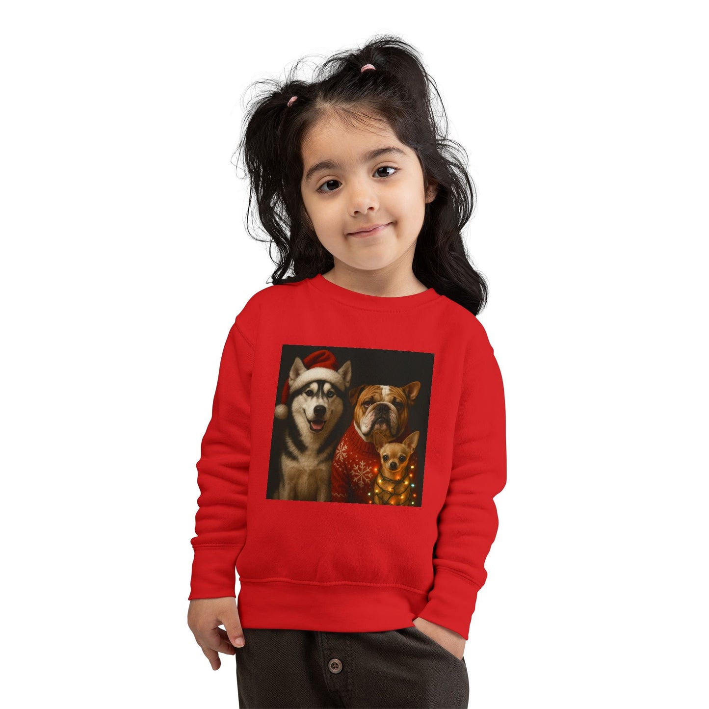 Festive Pet-Themed Toddler Sweatshirt Printify