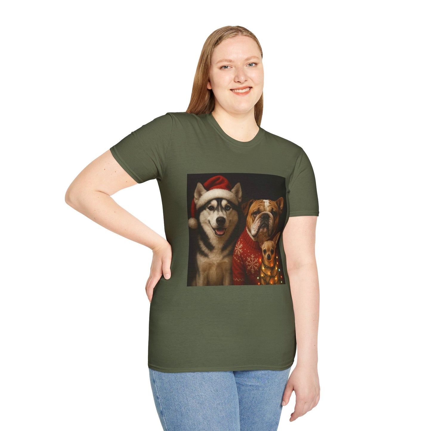 Christmas Dog T-Shirt Printify