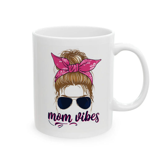 Ceramic Mug - Mom Vibes Printify