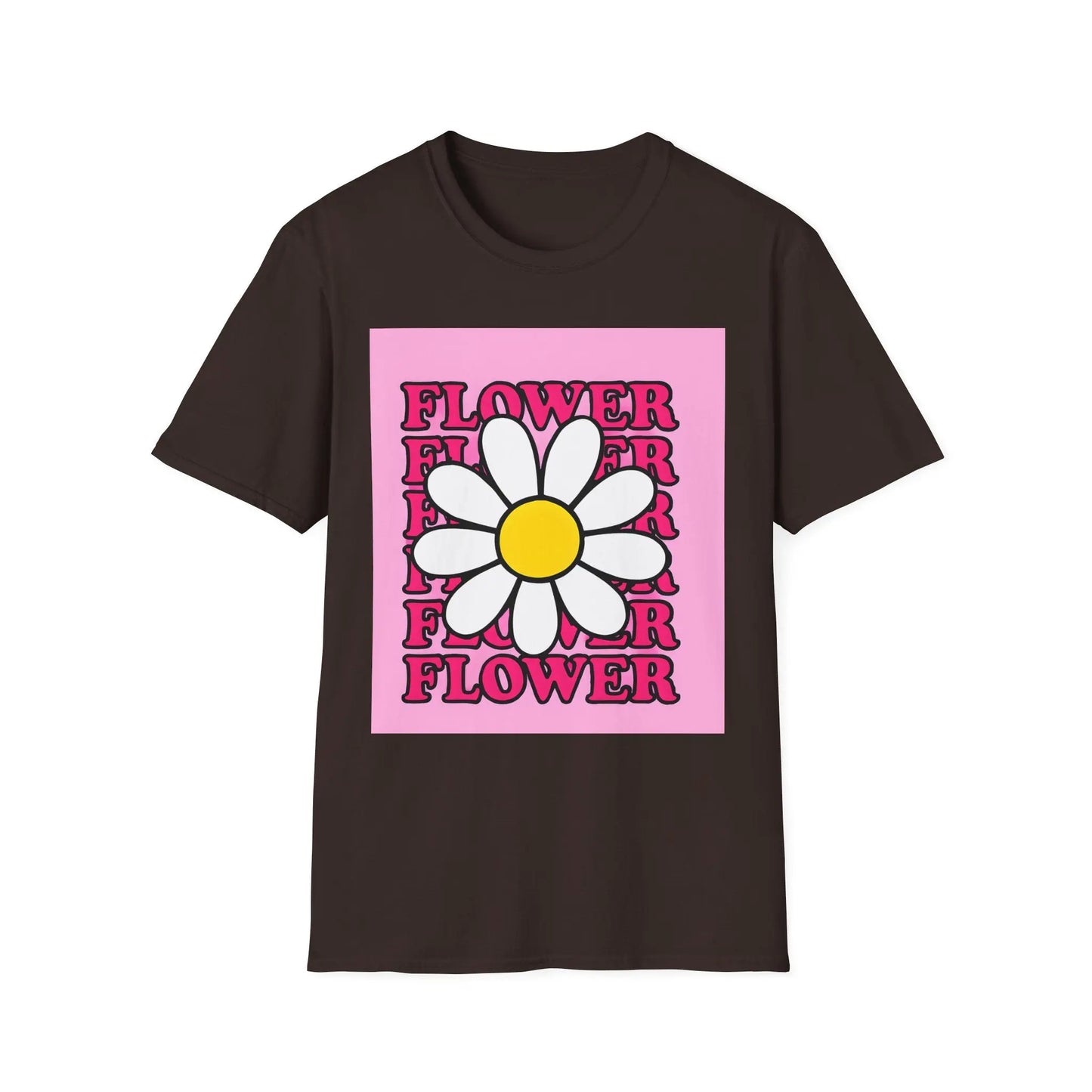 Pink Floral T-Shirt Printify