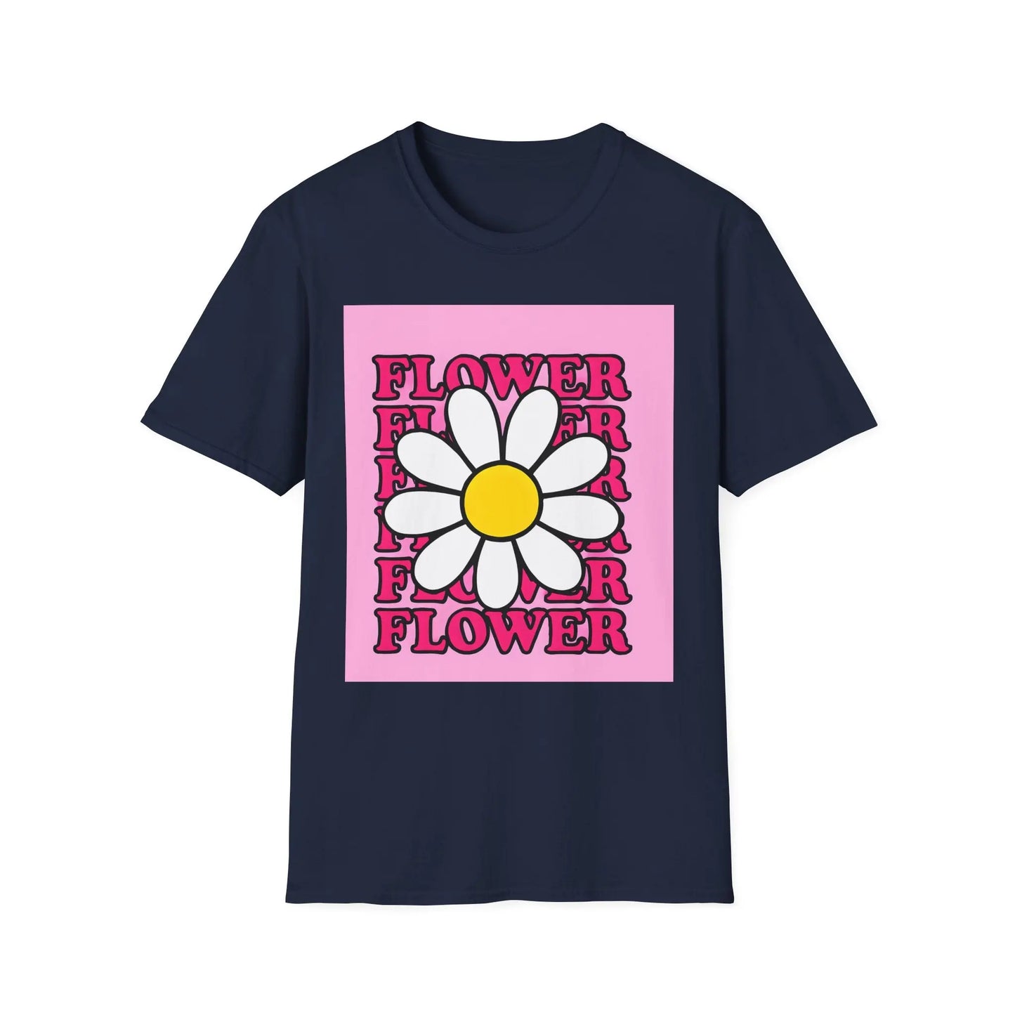 Pink Floral T-Shirt Printify