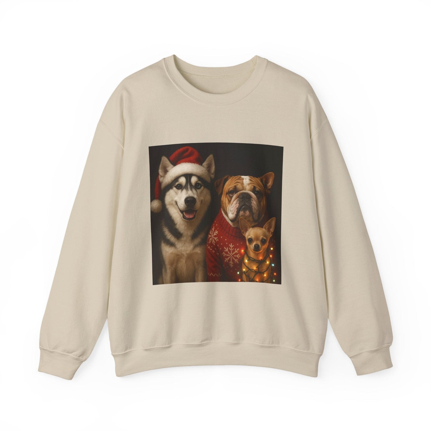 Festive Dog Sweatshirt Printify