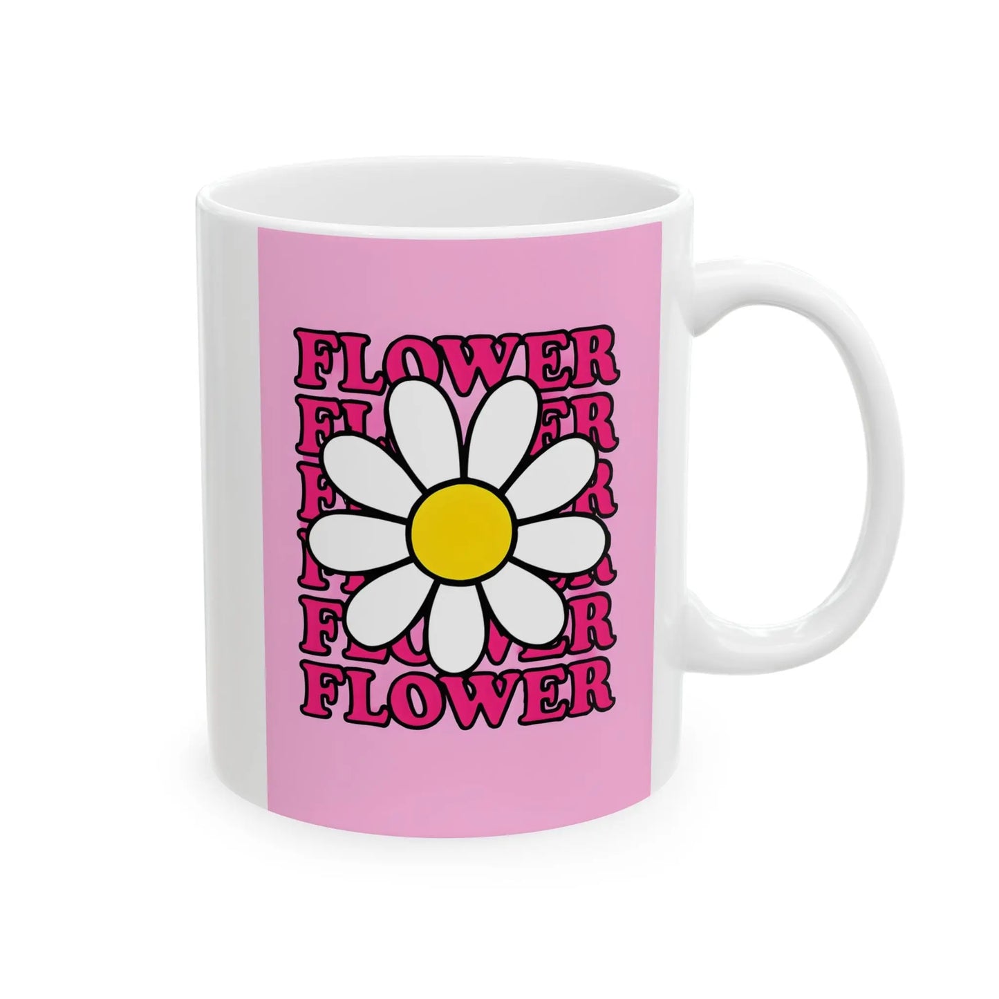 Pink Floral Coffee Mug Printify