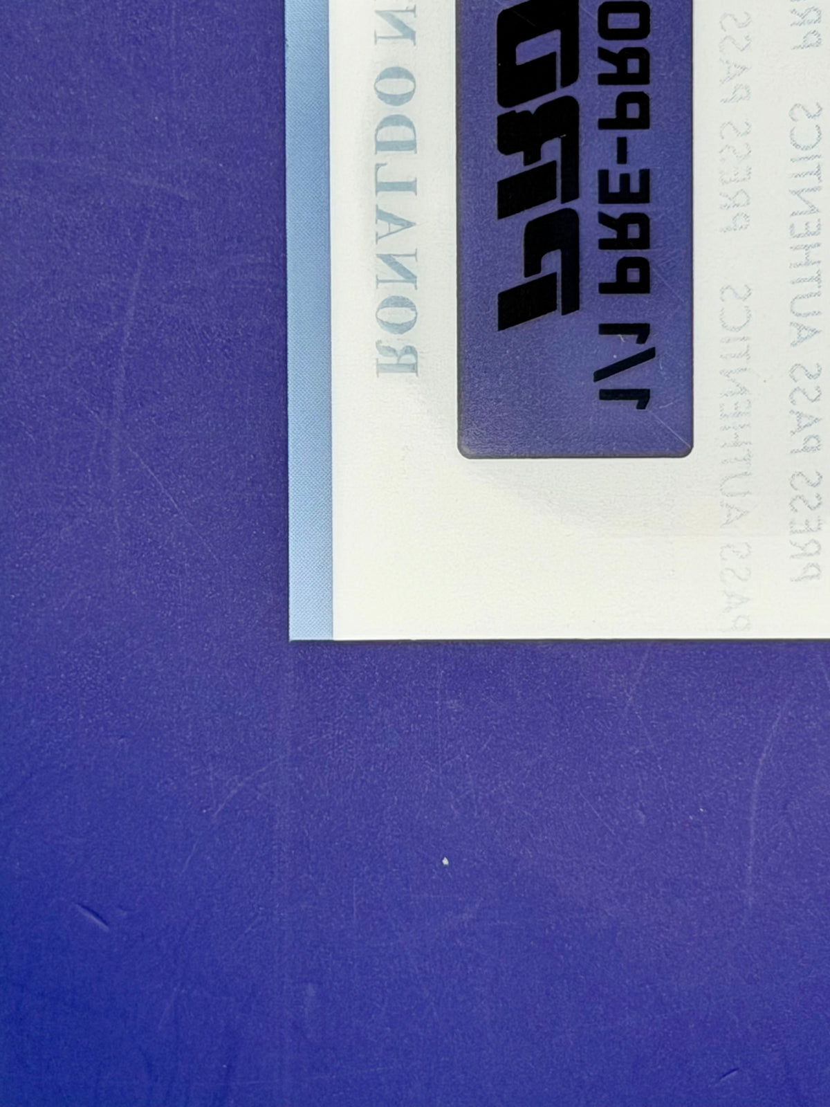 Ronaldo Nazário R9 – Press Pass Authentics Pre-Production Cromo | 1/1