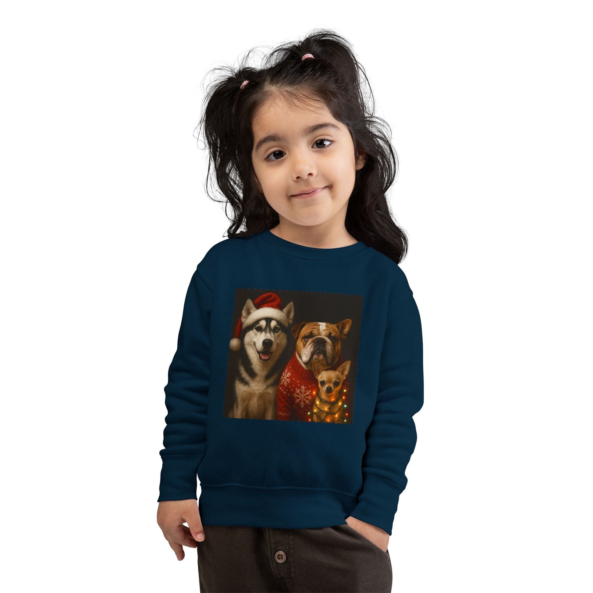 Festive Pet-Themed Toddler Sweatshirt Printify