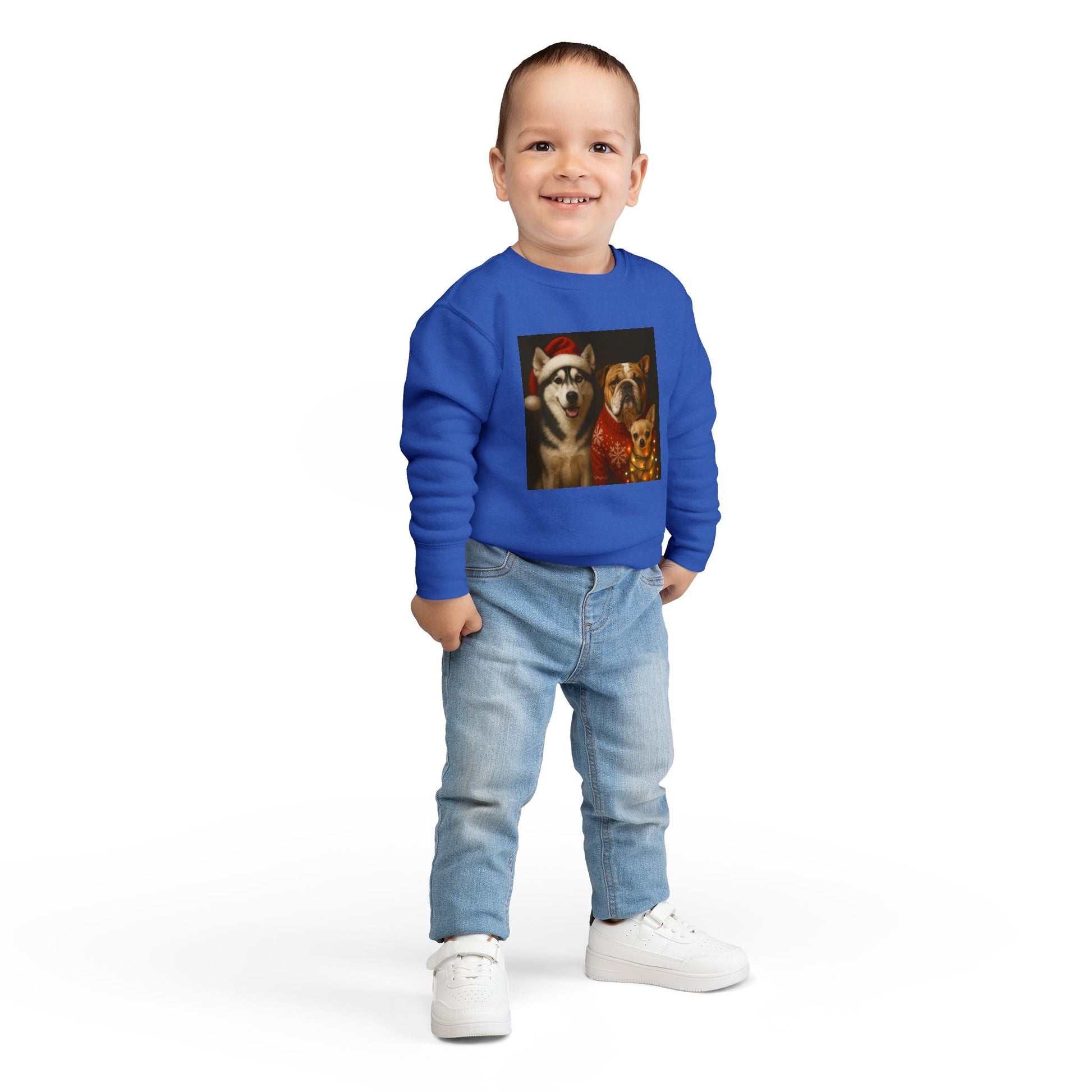 Festive Pet-Themed Toddler Sweatshirt Printify