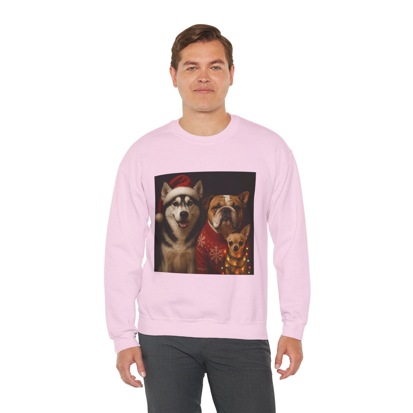 Festive Dog Sweatshirt Printify
