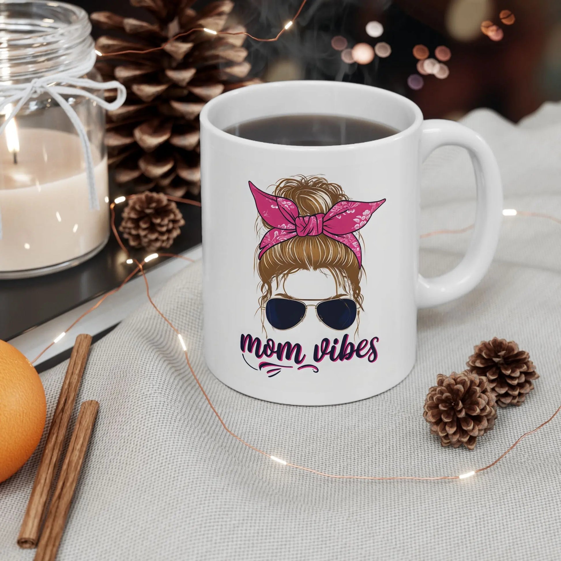 Ceramic Mug - Mom Vibes Printify