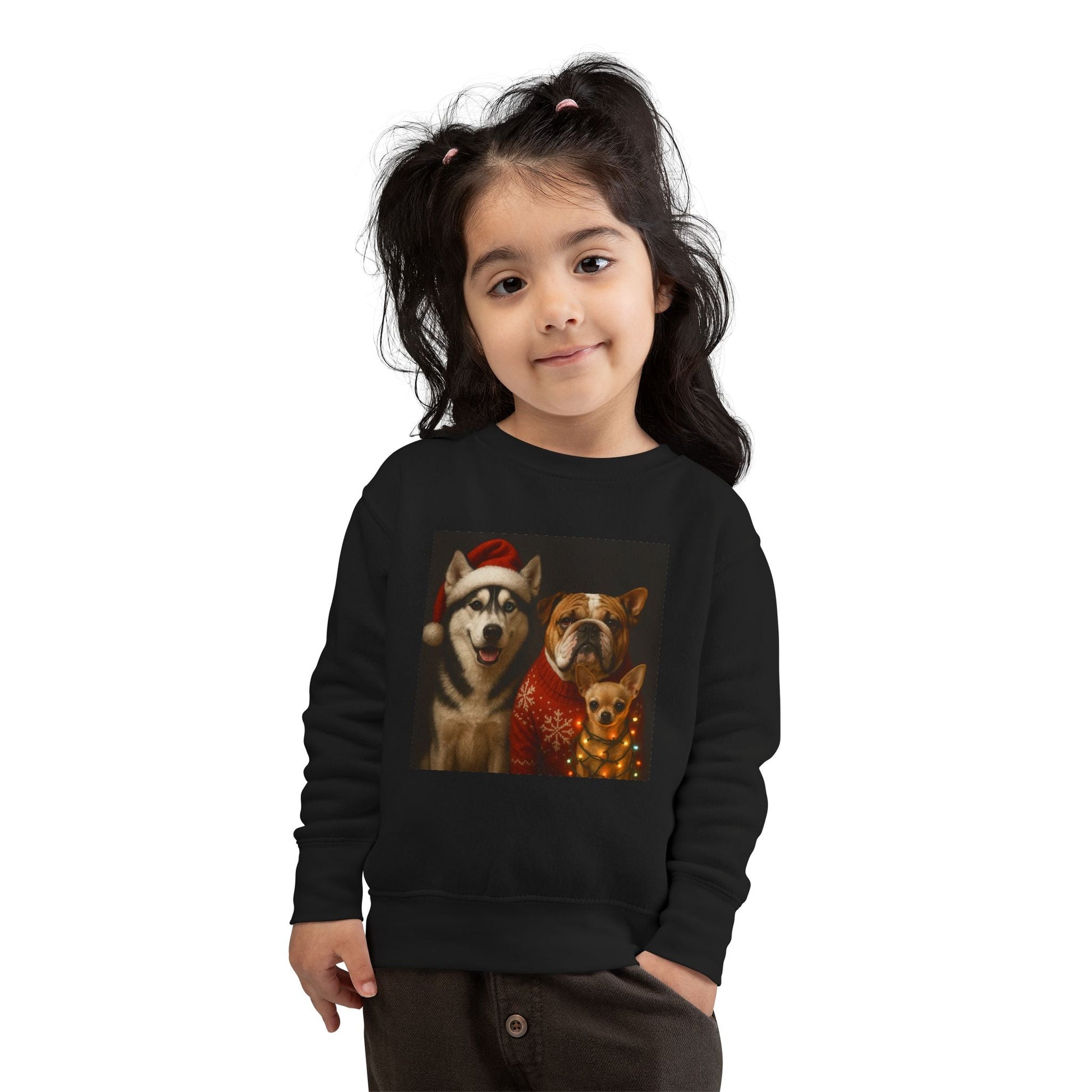 Festive Pet-Themed Toddler Sweatshirt Printify