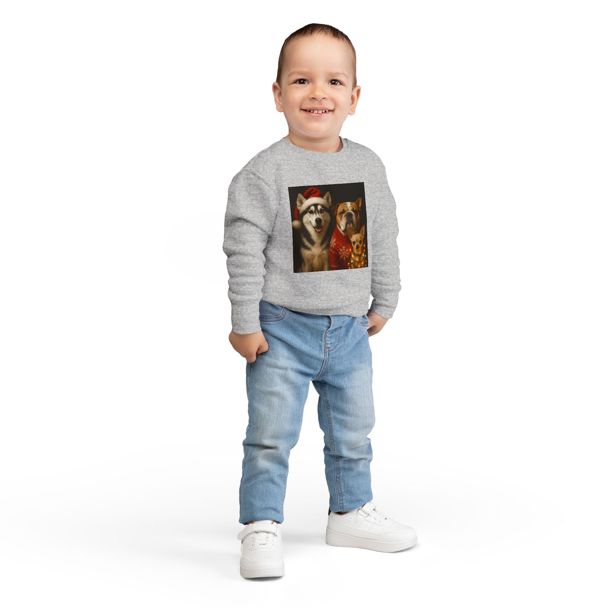 Festive Pet-Themed Toddler Sweatshirt Printify