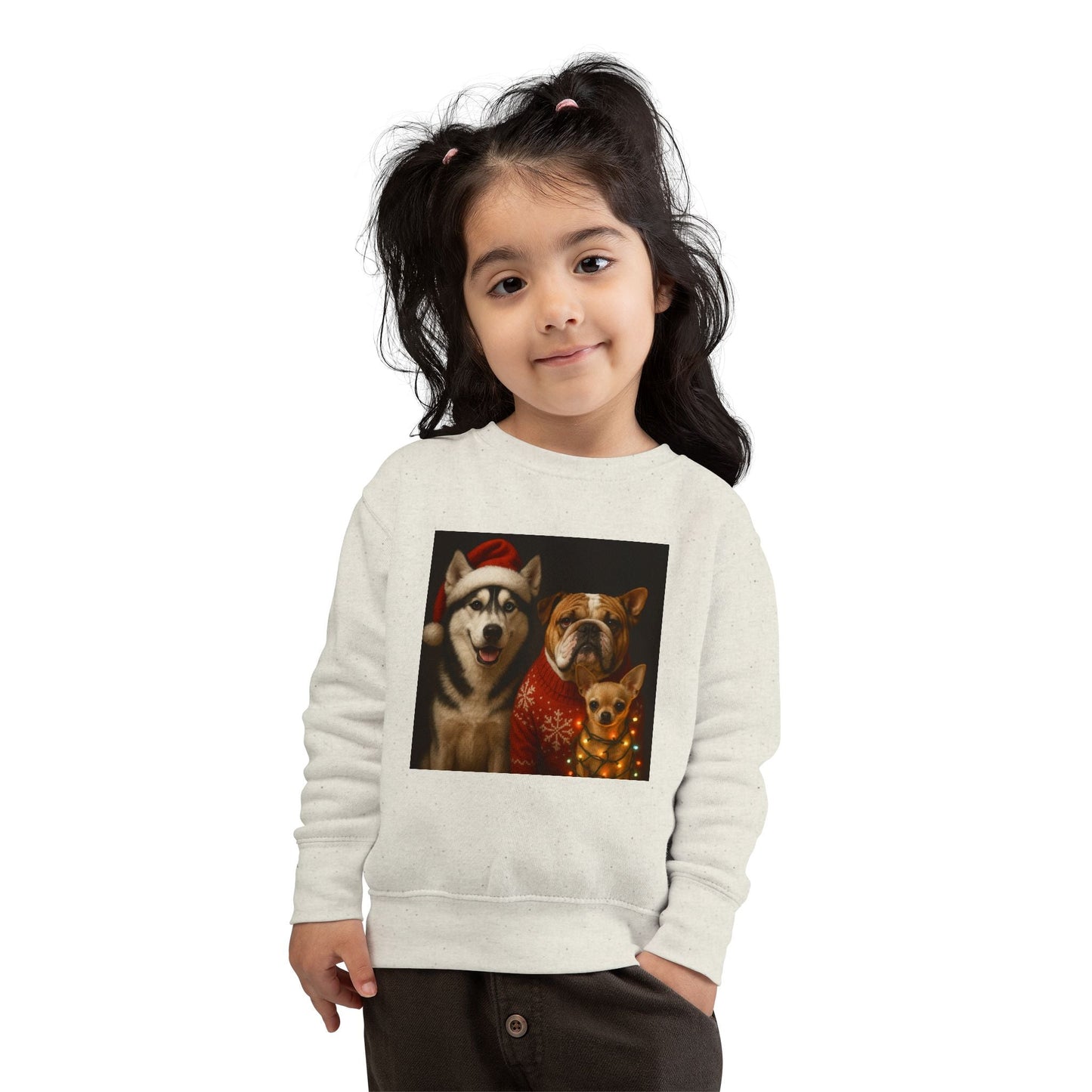 Festive Pet-Themed Toddler Sweatshirt Printify