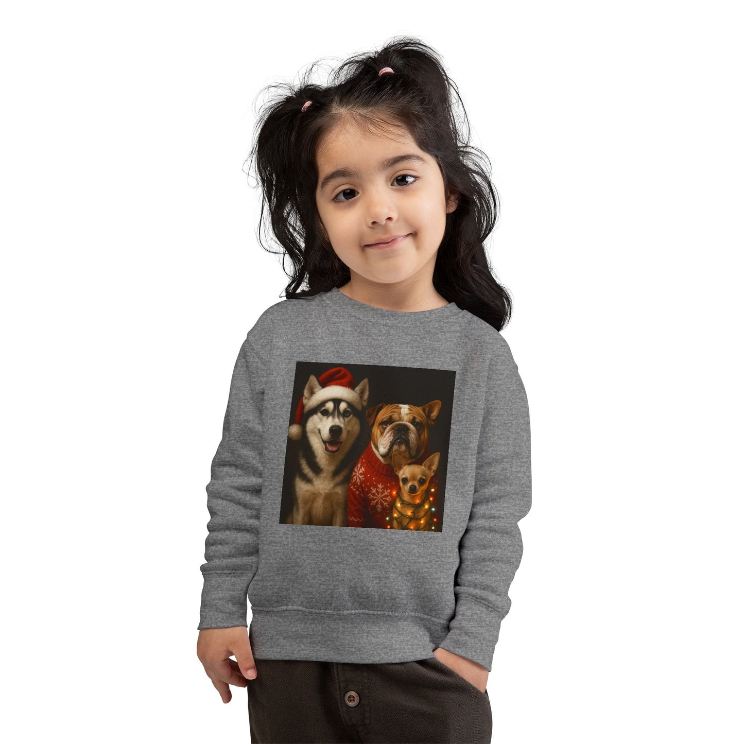 Festive Pet-Themed Toddler Sweatshirt Printify