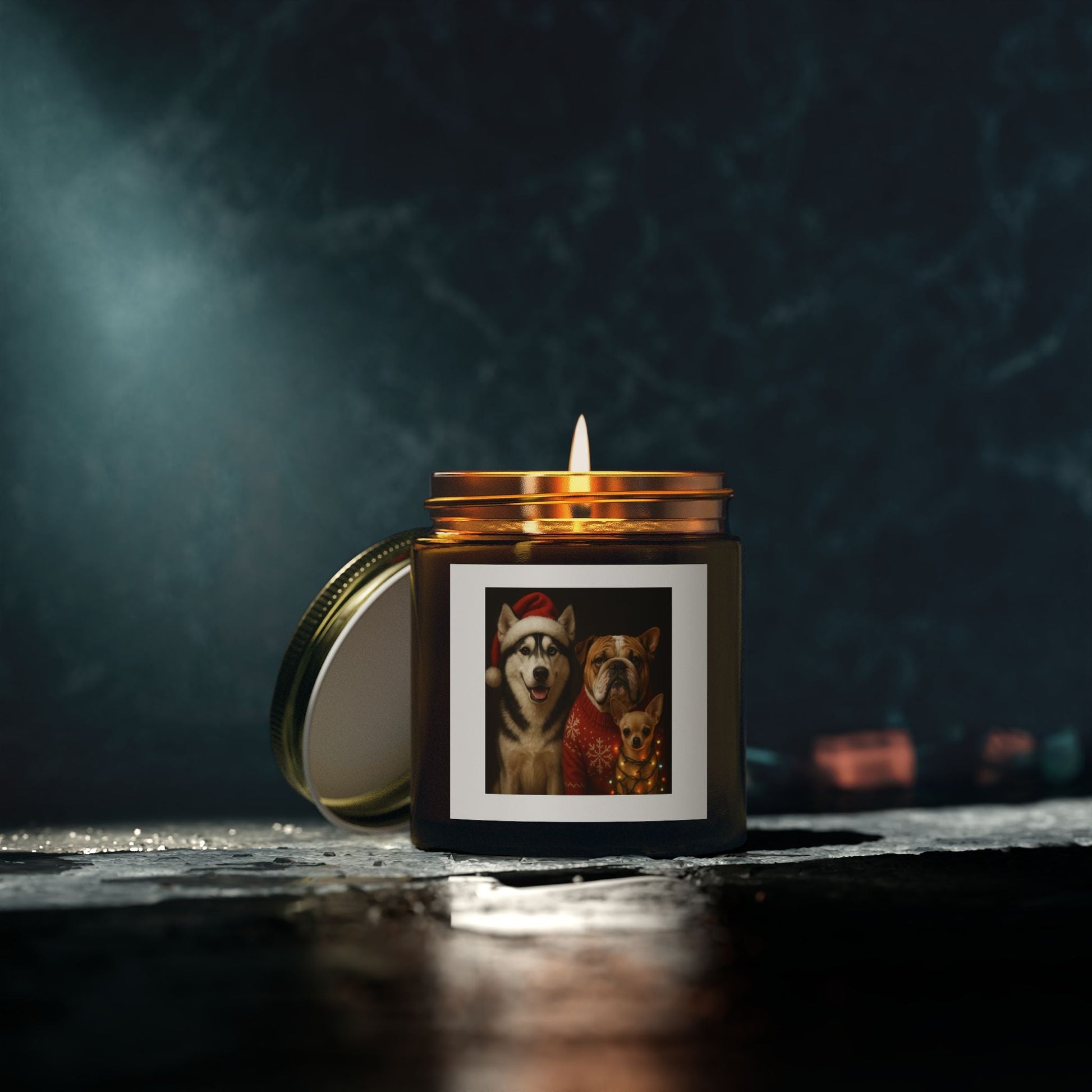 Festive Dog-Themed Scented Candles Printify